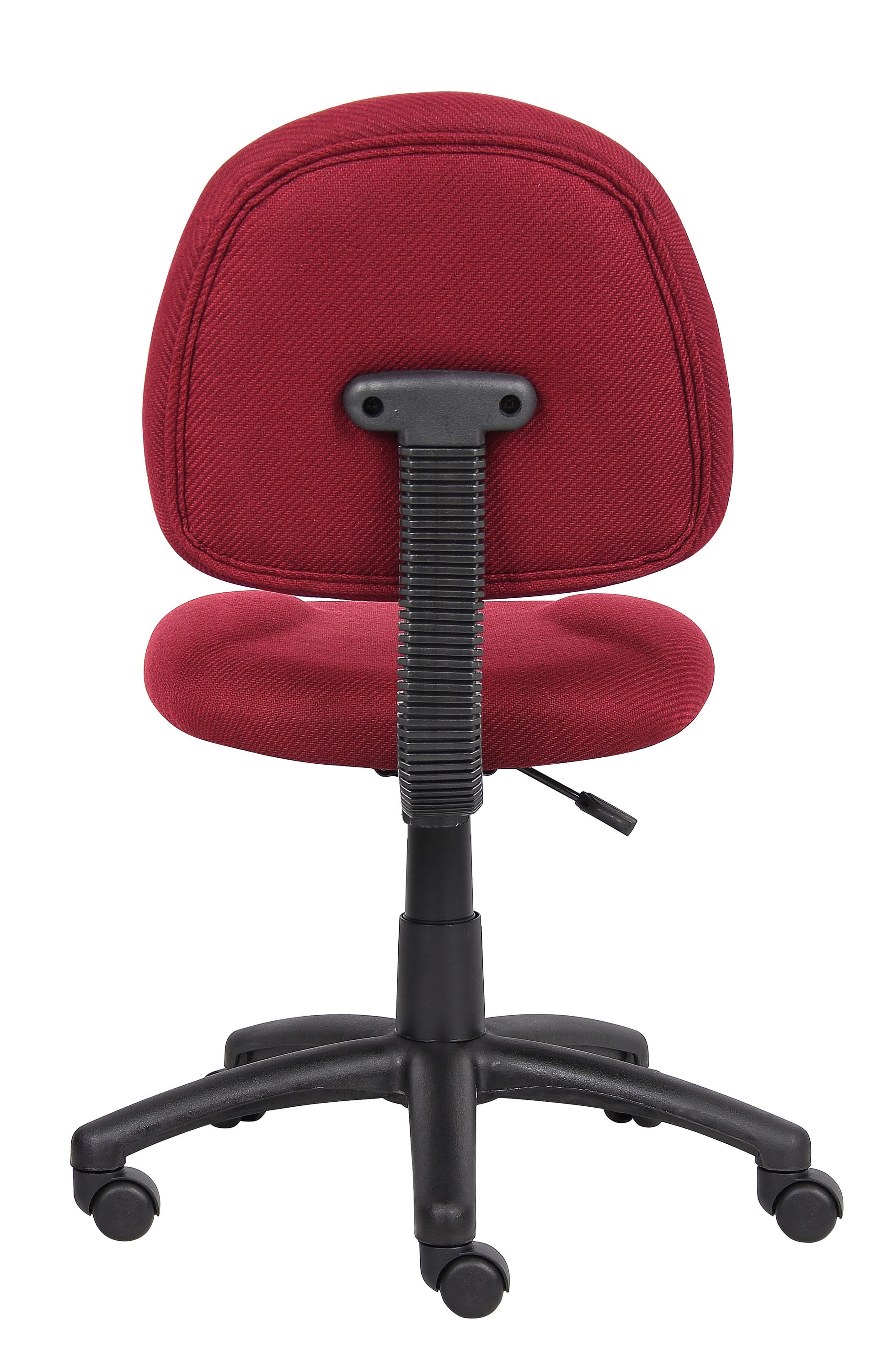 Burgundy Ergonomic Armless Fabric Office Chair