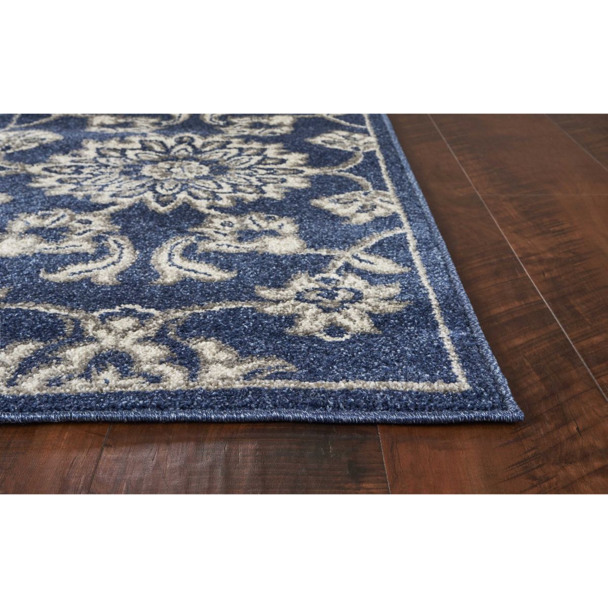 HomeRoots Bernadette 7 X 10 (ft) Rag Blue Indoor Solid Area Rug In The ...