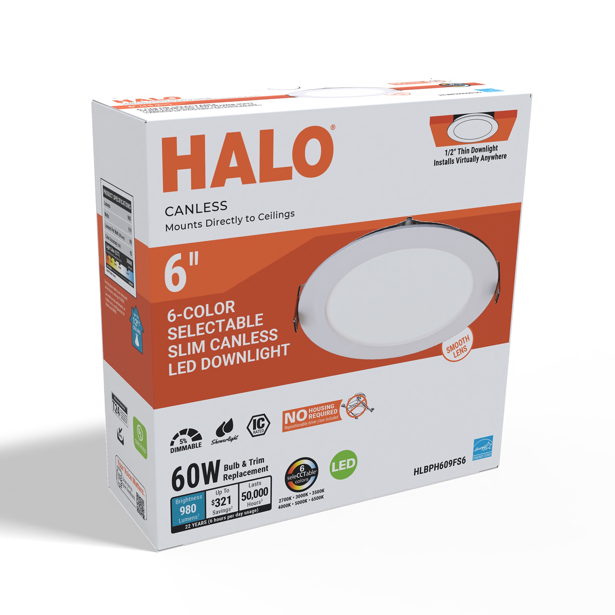 Halo HLBPH609FS6 Led-Retrofit-Downlight - View #2
