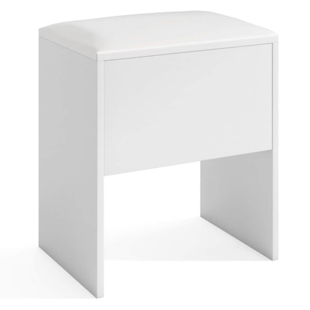 Fenbeli Vanity Stool with Hidden Storage Flip Top Makeup Seat Ottoman with Cushion and Compact Design