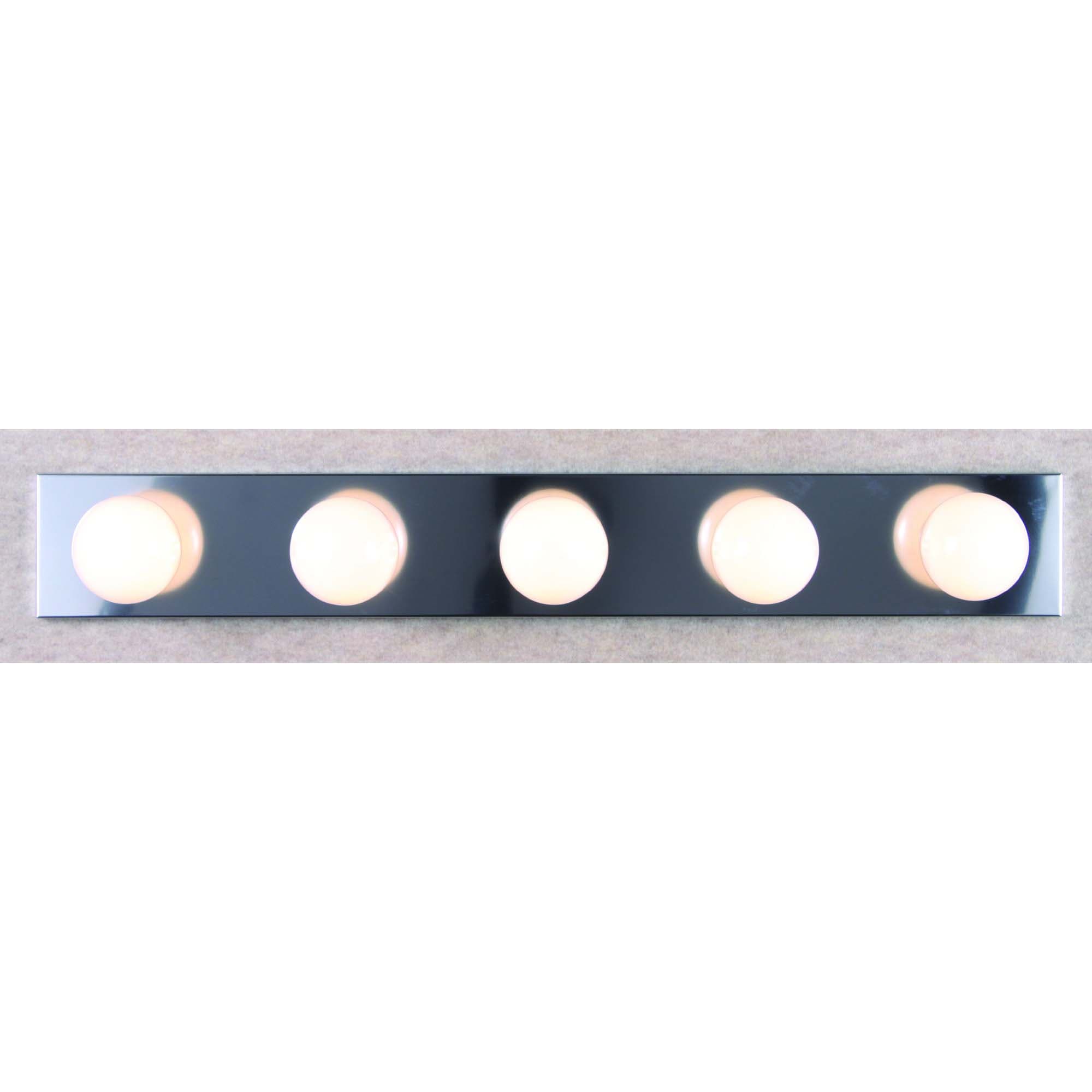 Elegant Chrome 30" Transitional 5-Light Bathroom Vanity Fixture