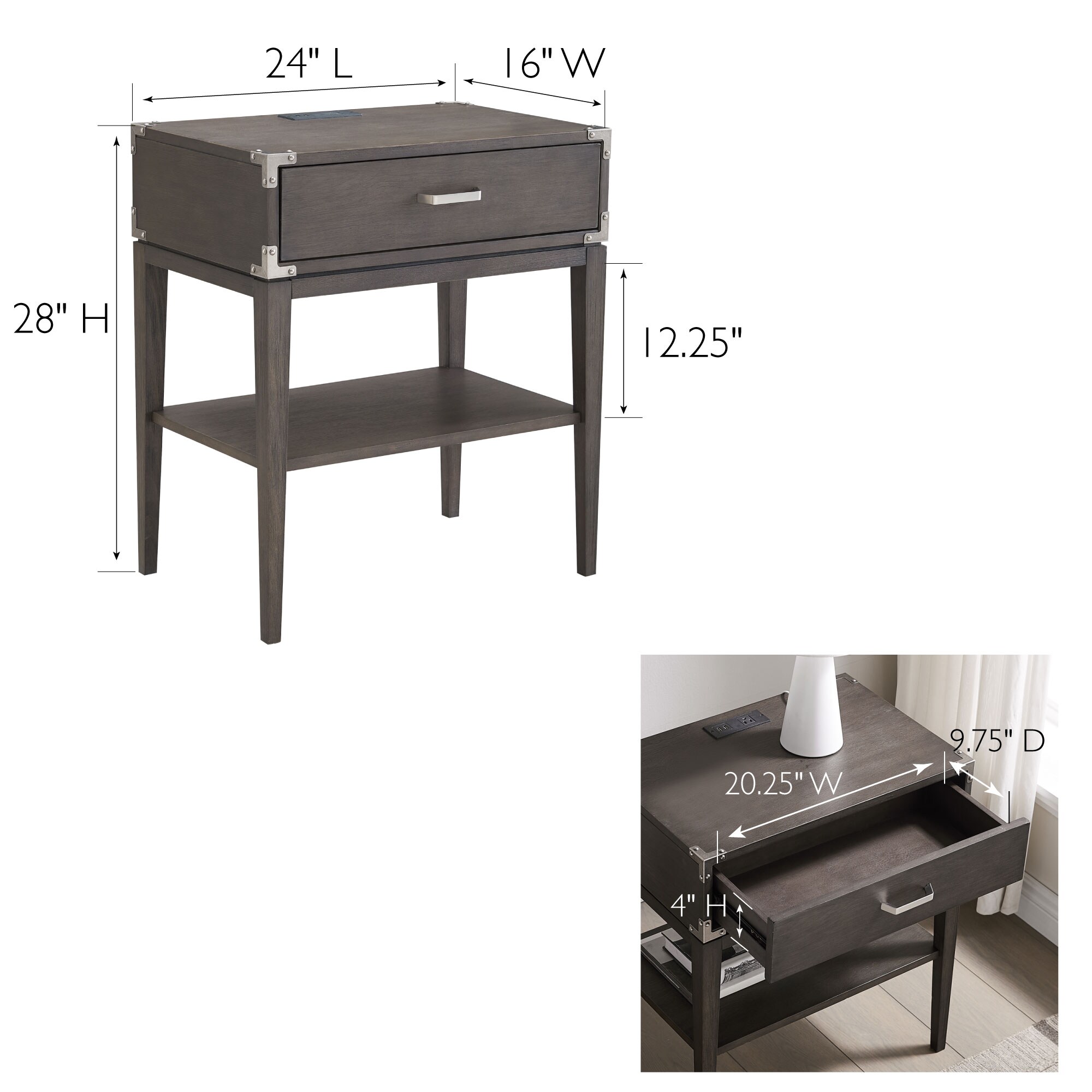 Leick Home 24022 nightstands - View #2