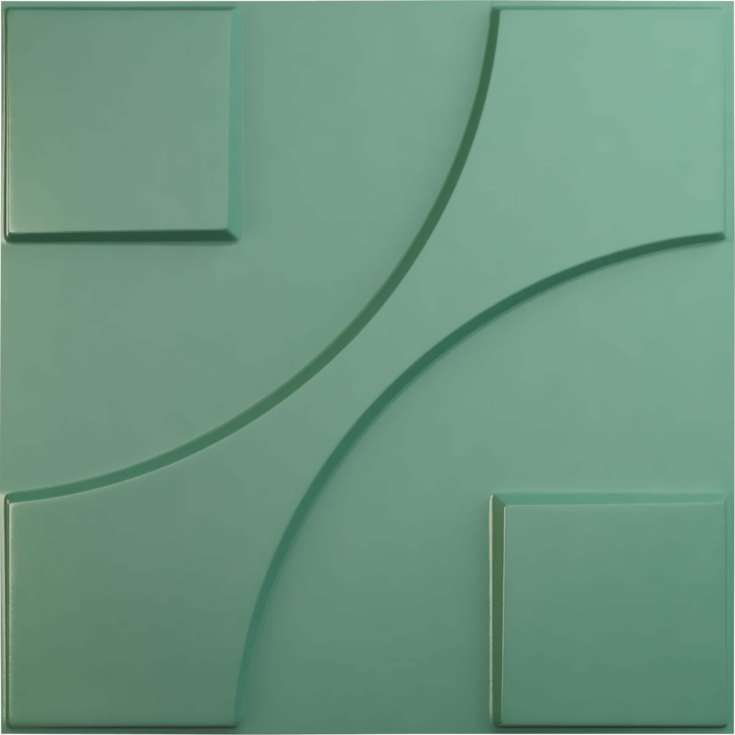 Ekena Millwork WP20X20NEFSM 19-5/8-in x 19-5/8-in Embossed Paintable/Stainable Green PVC Wall Panel (