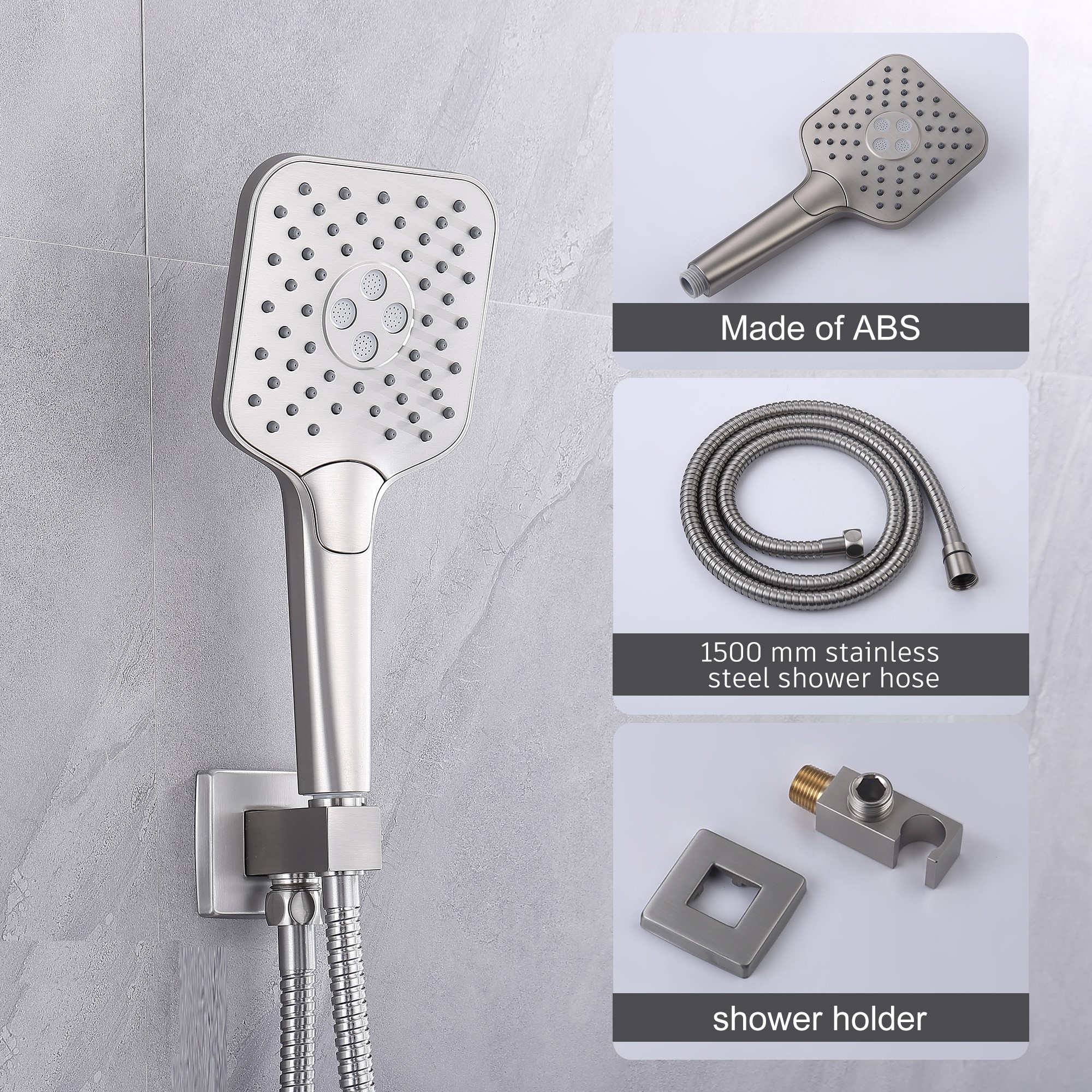 Mondawe AM-S133AC-10BN Showerhead-Bar-Panels - View #4