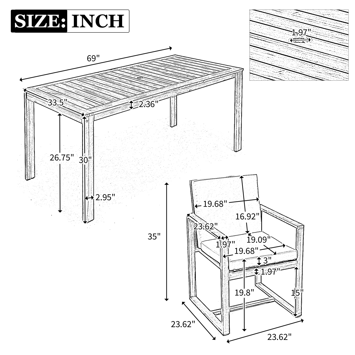 SINOFURN SYA010462WT Patio-Dining-Sets - View #10