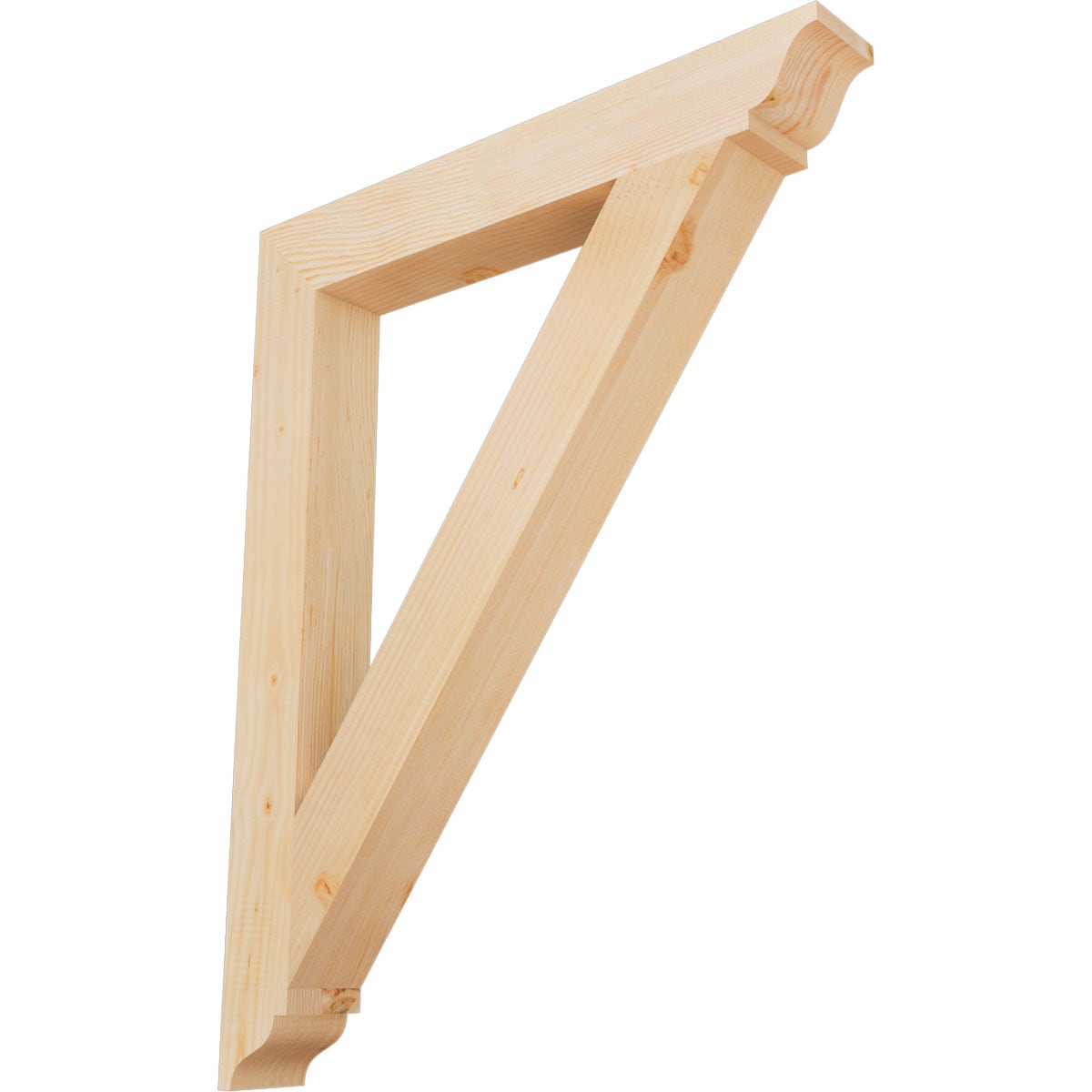 Ekena Millwork BKT04X30X38TRA01SDF Traditional traditional smooth 3-1/2-in x 30-in x 38-in Douglas fir Brown Wood Standard bracket
