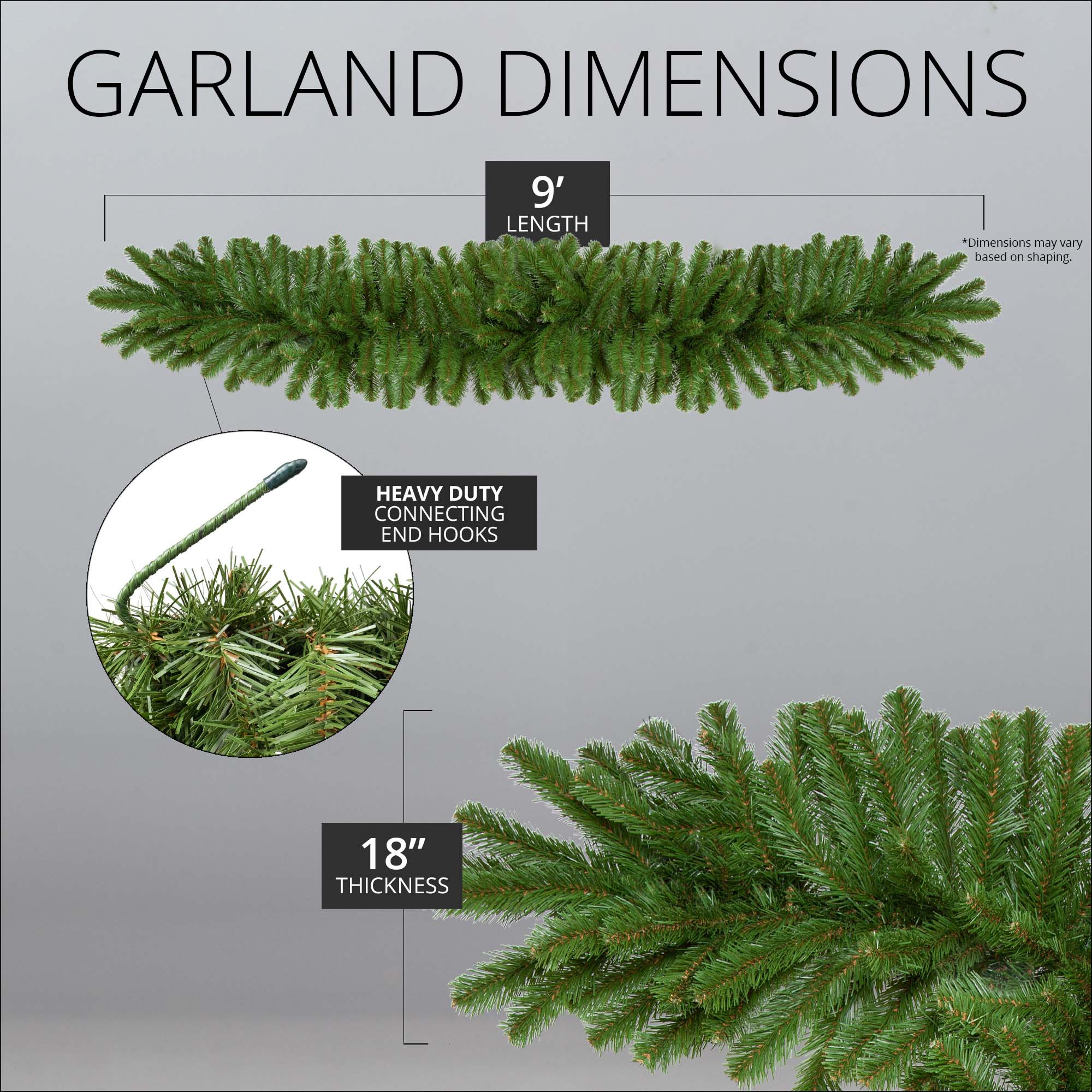 Red Sleigh 71106 Artificial-Christmas-Garland - View #6