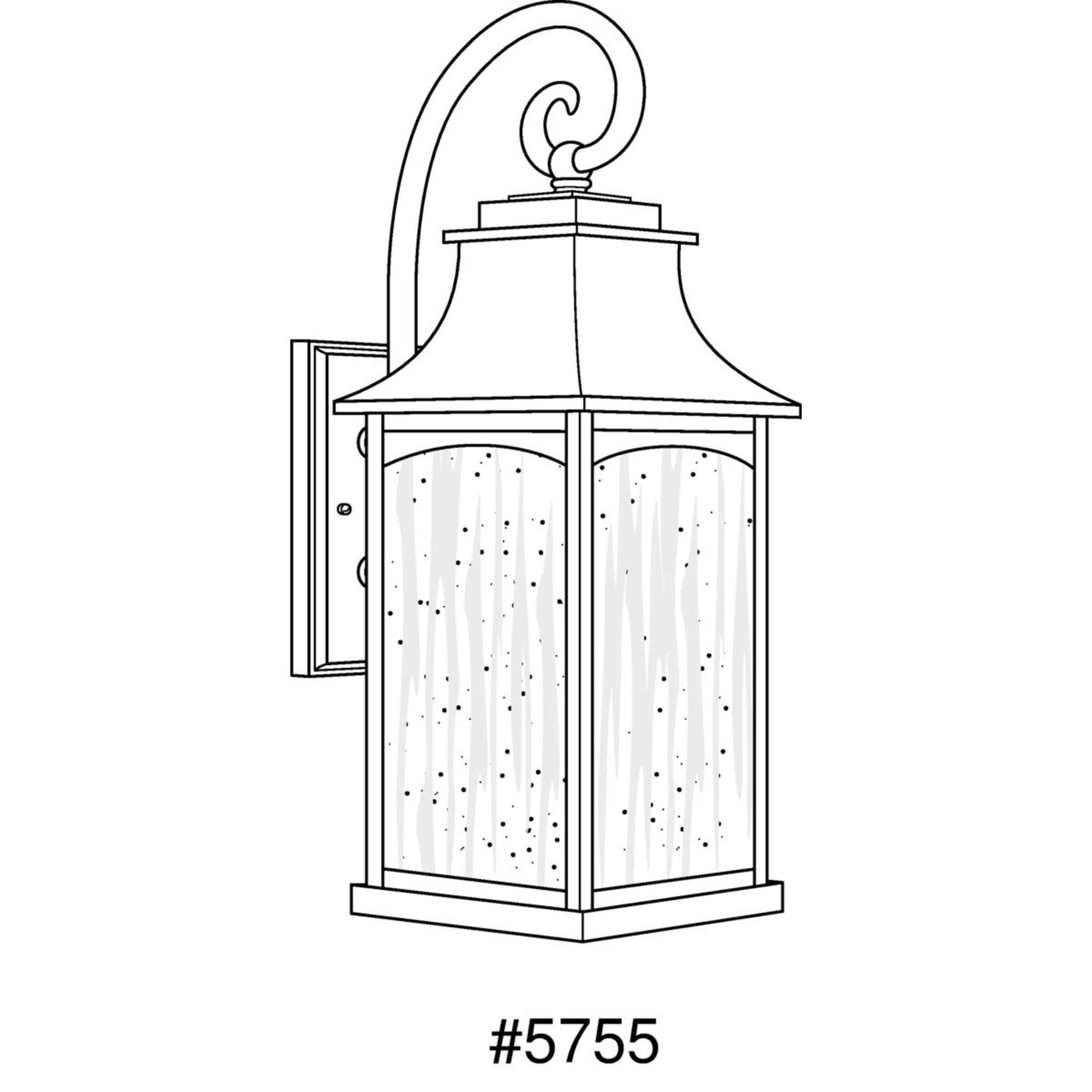 Elegance Maison Bronze Outdoor Lantern with Clear Seeded Glass, 23.75"