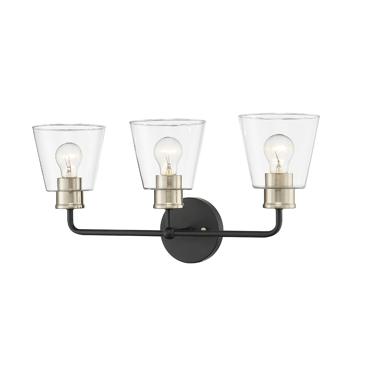 Millennium Lighting 9133-MB/MG Cameron 23-in 3 -Light Matte Black Transitional Vanity light