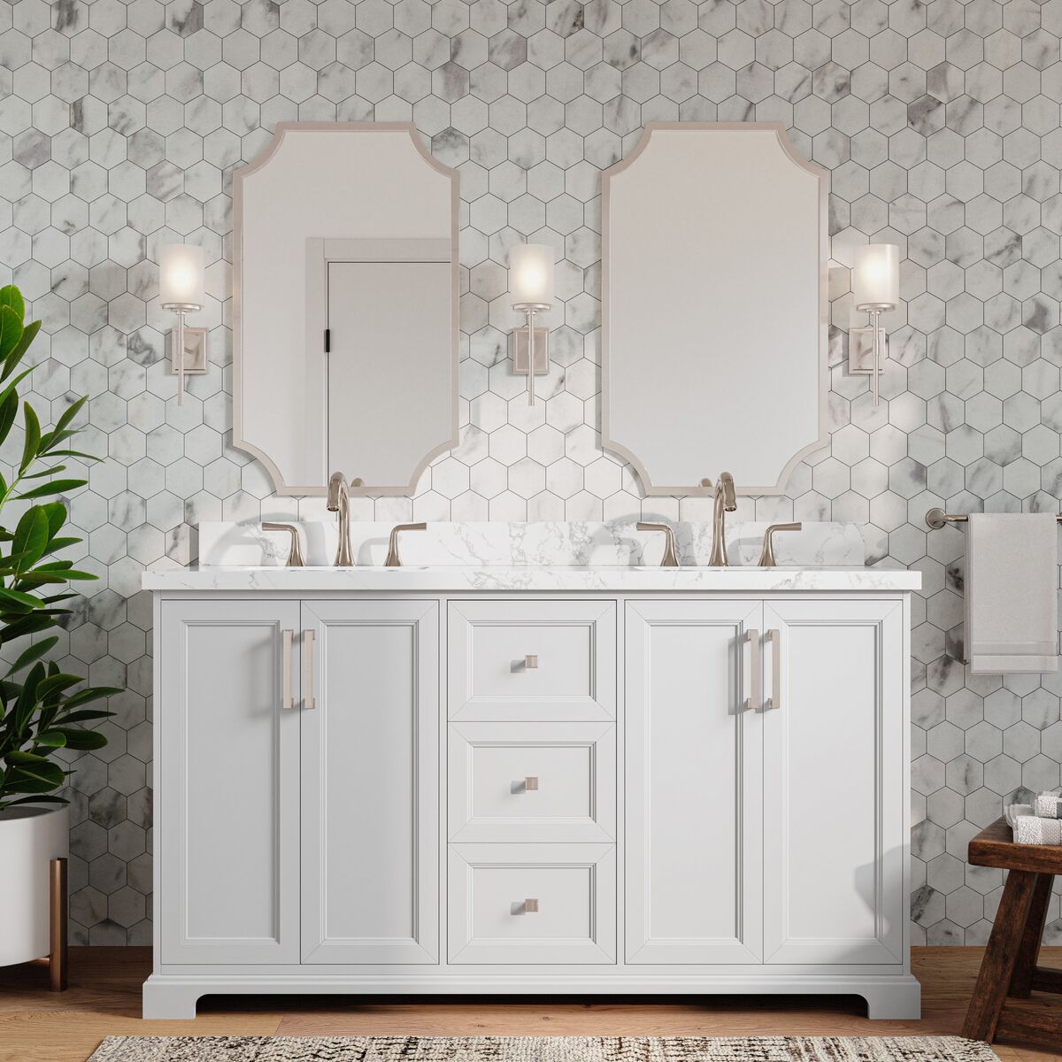 allen + roth LWS60TSVW Bath-Vanity-Combo - View #8
