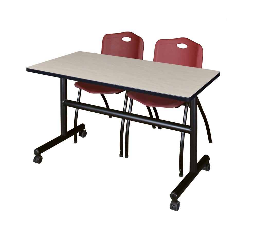 Regency MKFT4824PL47BY Training Off-white 4-Person Training Table (48-in W x 29-in H)