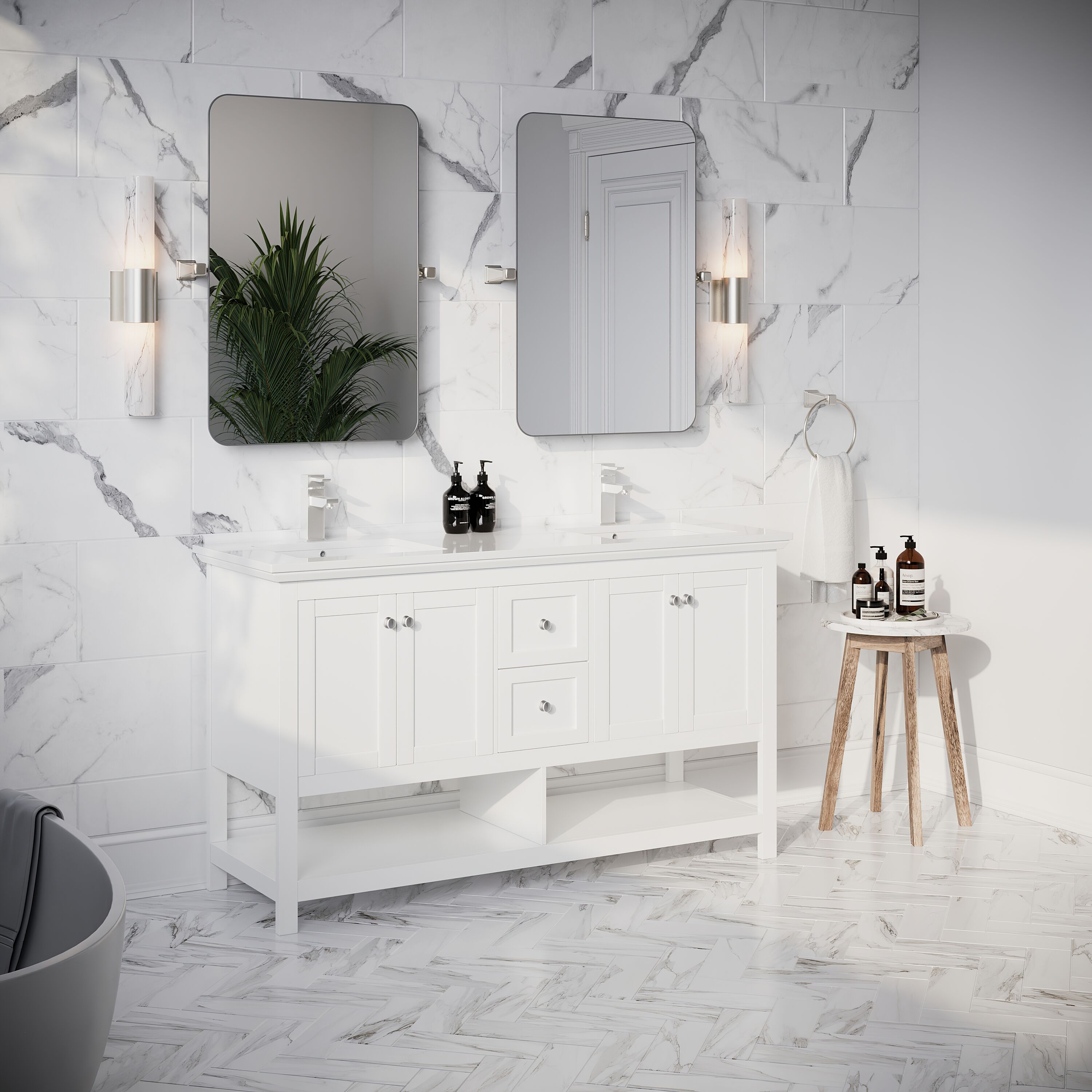 Fresca FCB2360WH-D-CWH-U Bath-Vanity-Combo - View #4