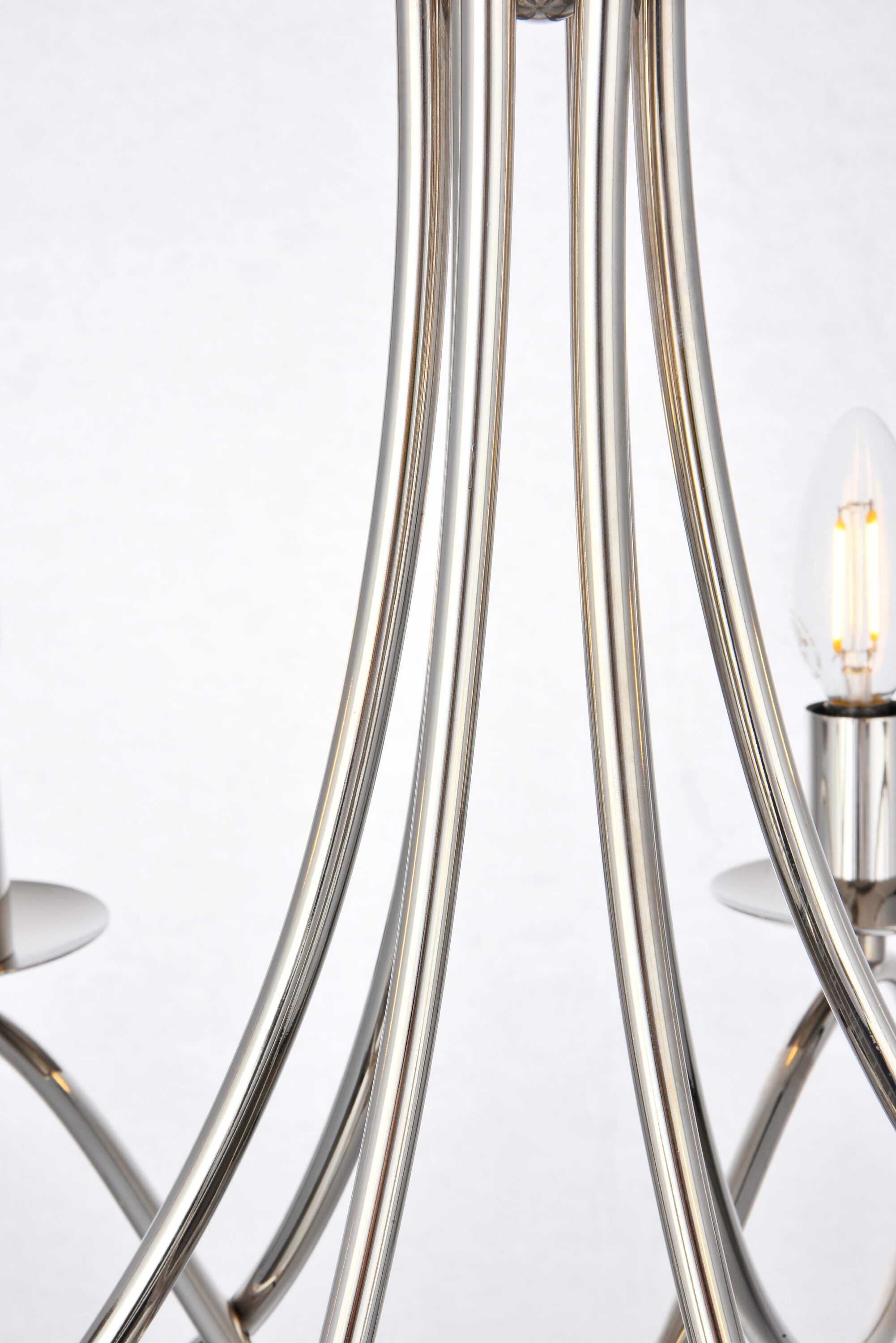 Lyndon Polished Nickel 6-Light Pendant Chandelier