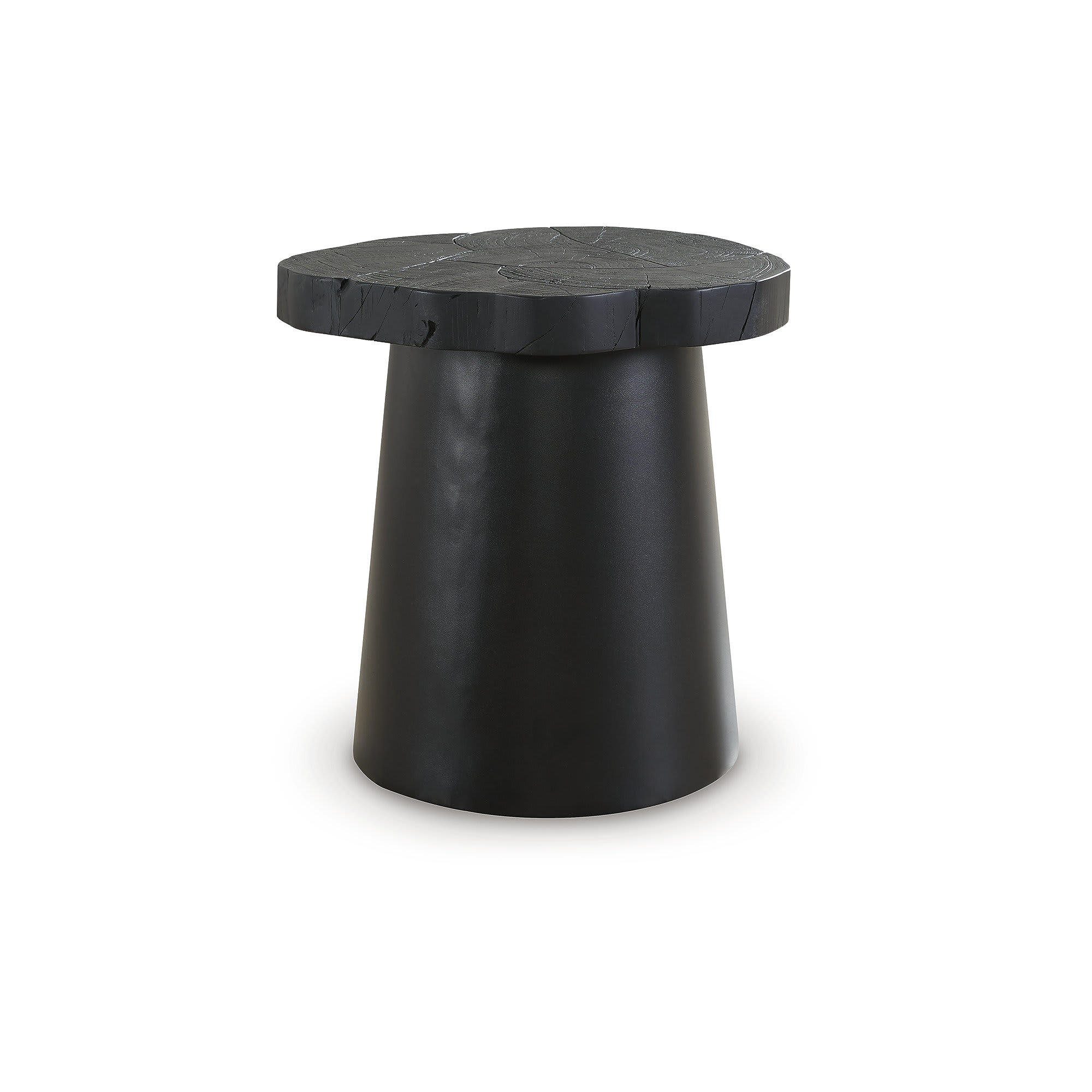 Signature Design by Ashley T970-6 Wimbell Black End Table with Live Edge Acacia Wood Top and Metal Base