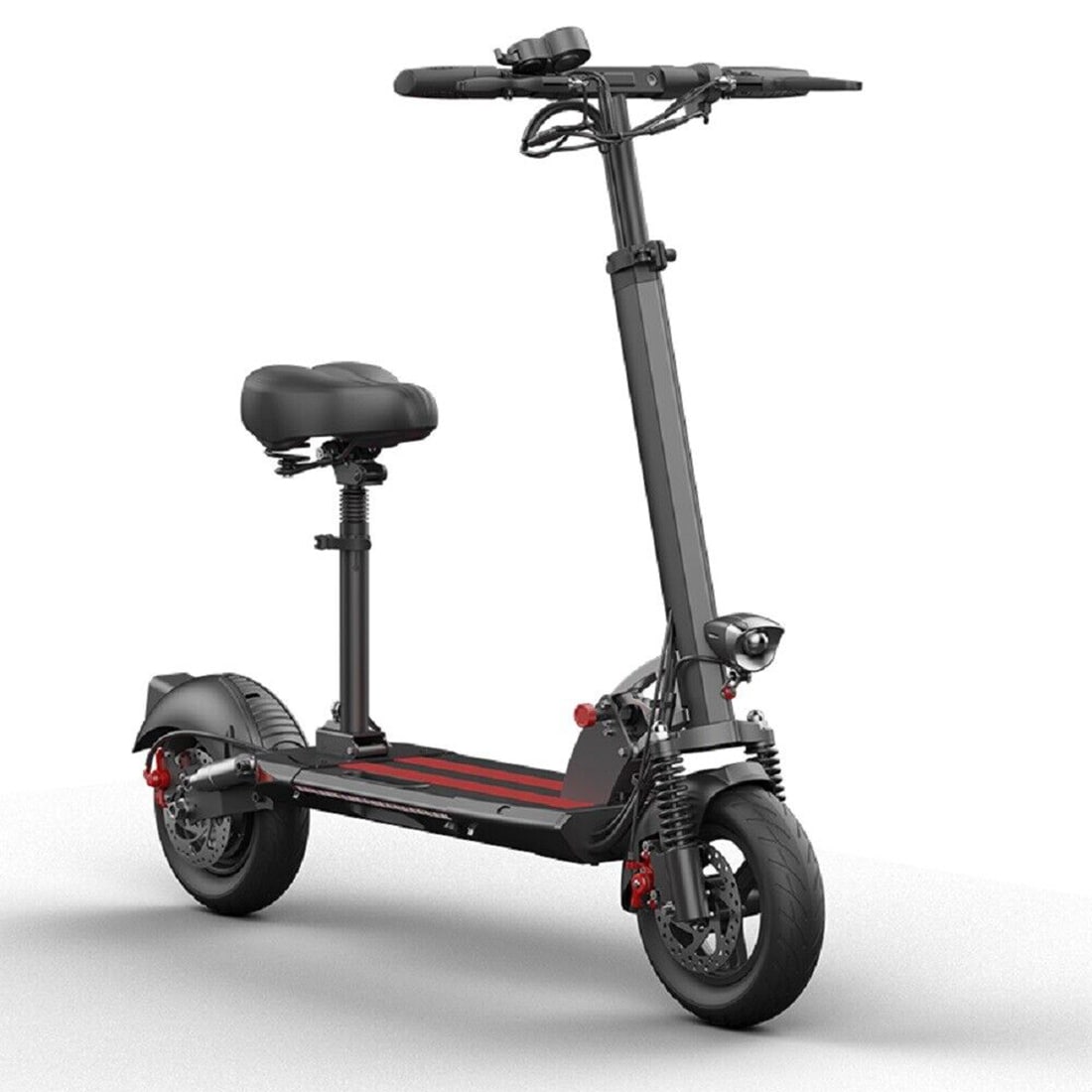 CESICIA 10-in Foldable Black Electric Scooter with Seat in the