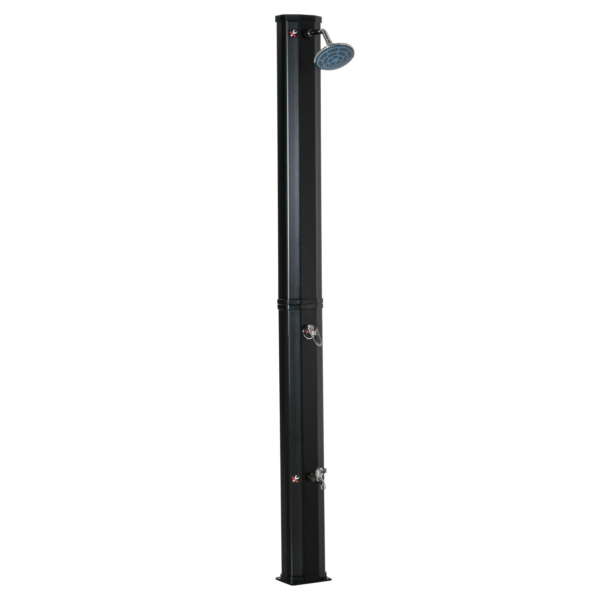 LUXEYARD DS-M-BAC07292 Solar Heated Shower 7 Ft And 9 Point 7 Ft Outdoor
