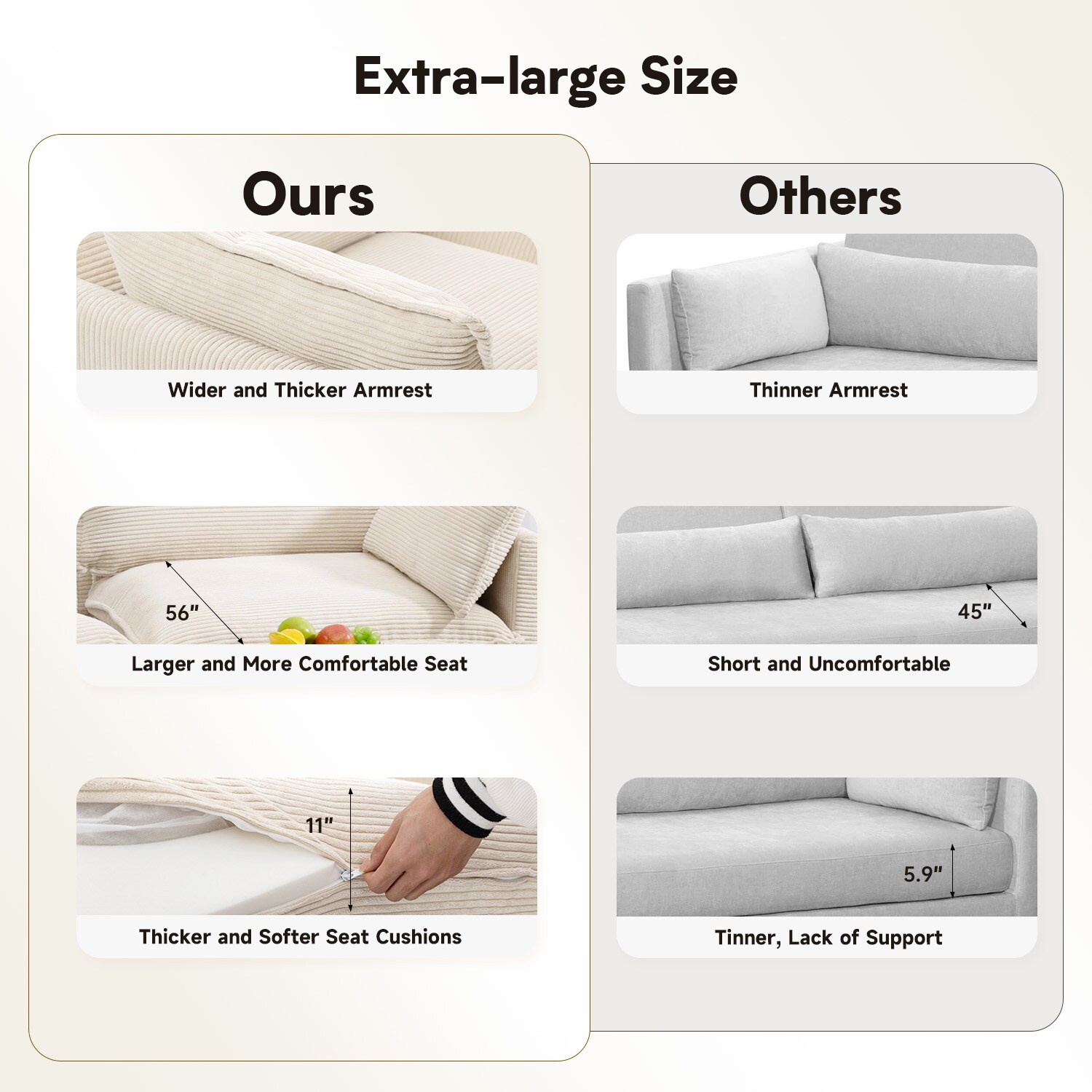 JEAREY JE-XNELD-3-BE Sofas-Loveseats - View #9