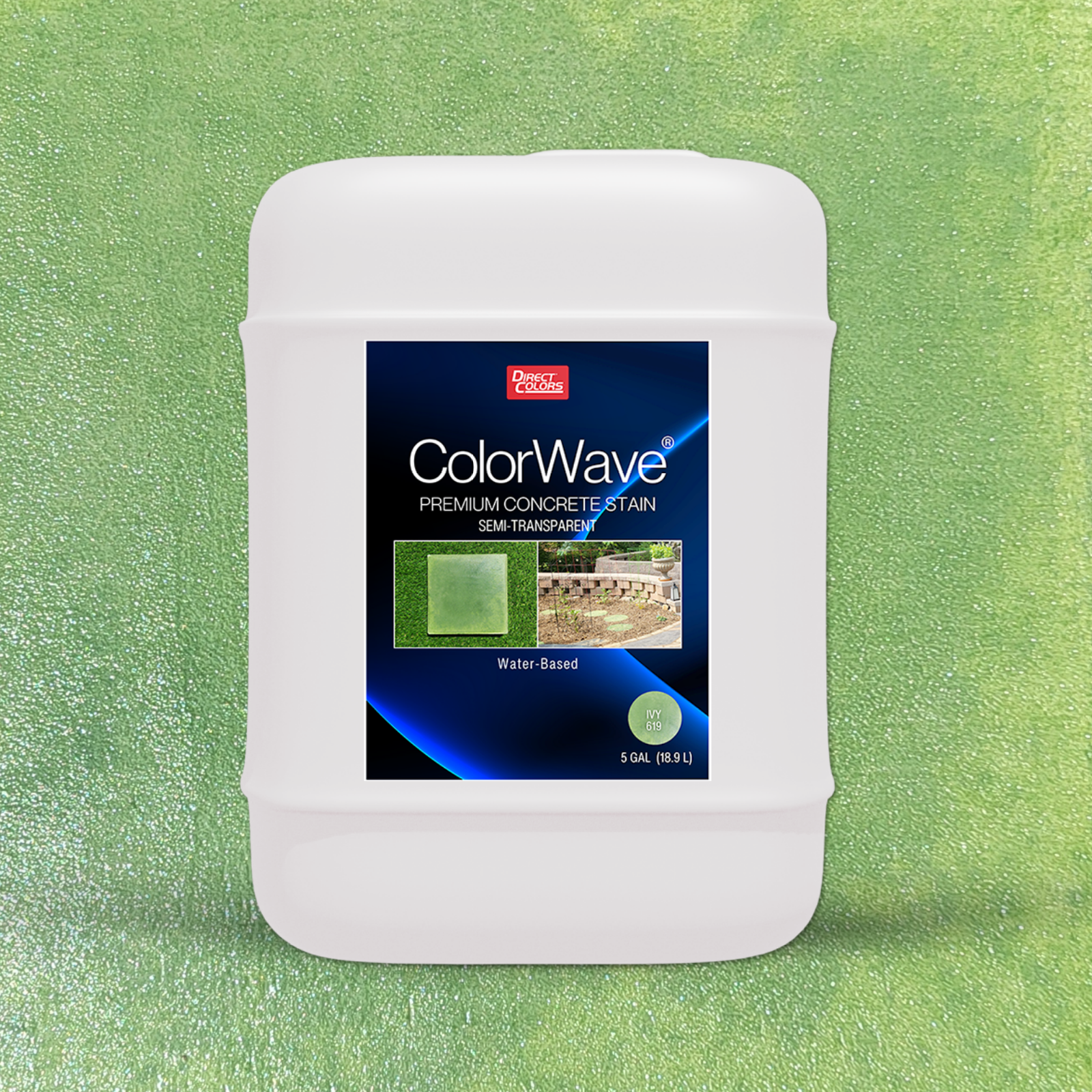 Direct Colors DC-CLW-619-5GAL ColorWave Ivy Water-based Ready-to-use Concrete stain ( 5-gallon )