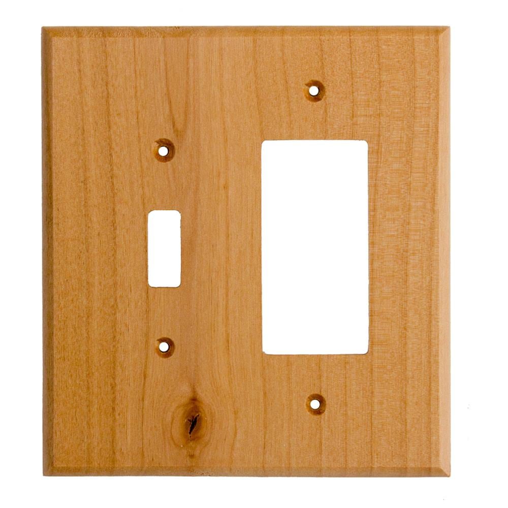 Sierra Lifestyles 682572 2 -Gang Specialty Size Alder Wood Indoor Wall Plate