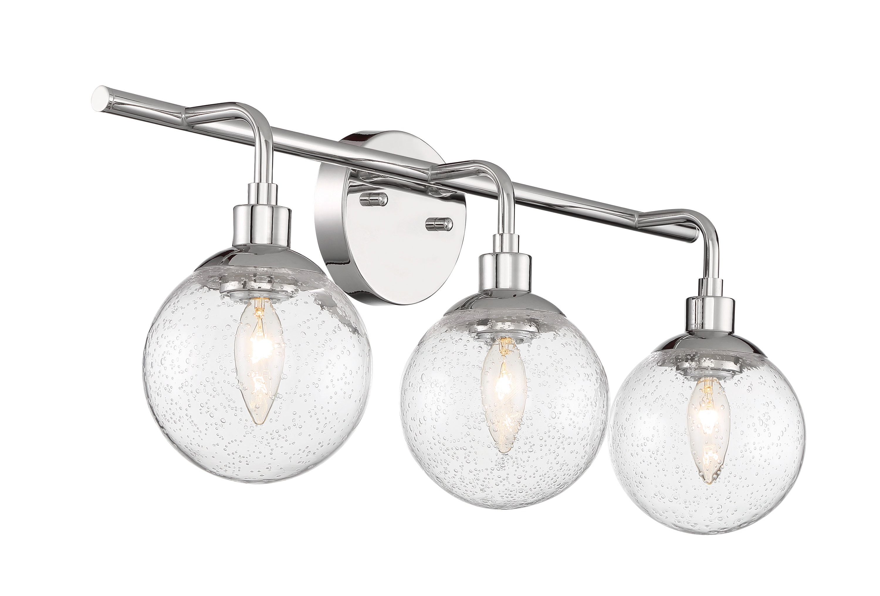 Craftmade 53303-CH Que 23.75-in 3 -Light Chrome Transitional Vanity light