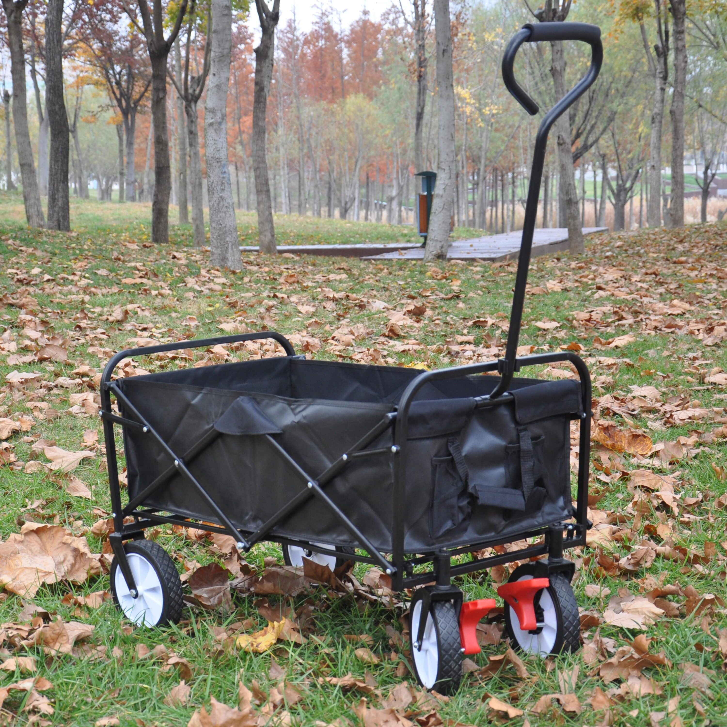 Bayfeve BF-6297-74QL Patio Yard Cart Folding Wagon Garden Shopping Beach Cart