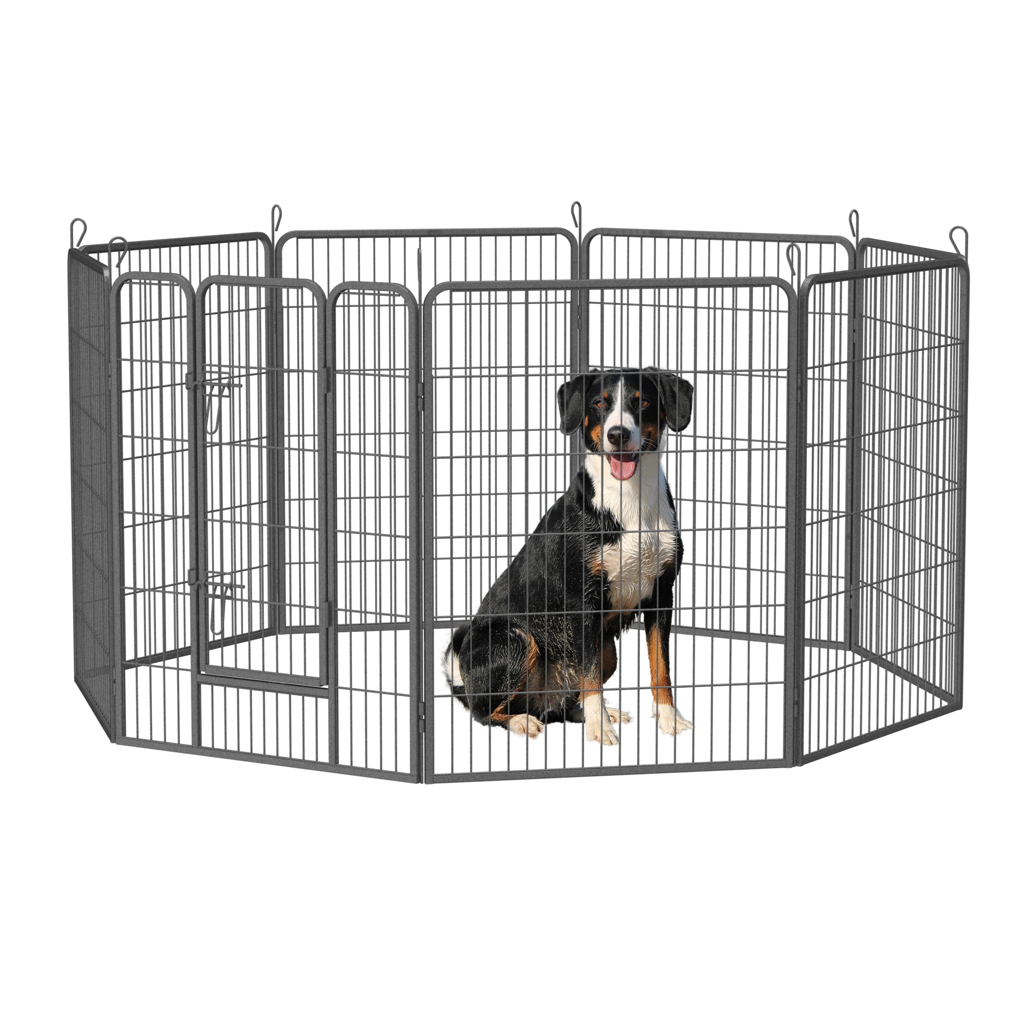 Kahomvis 40-in x 32-in Black Metal Indoor/Outdoor Playpen