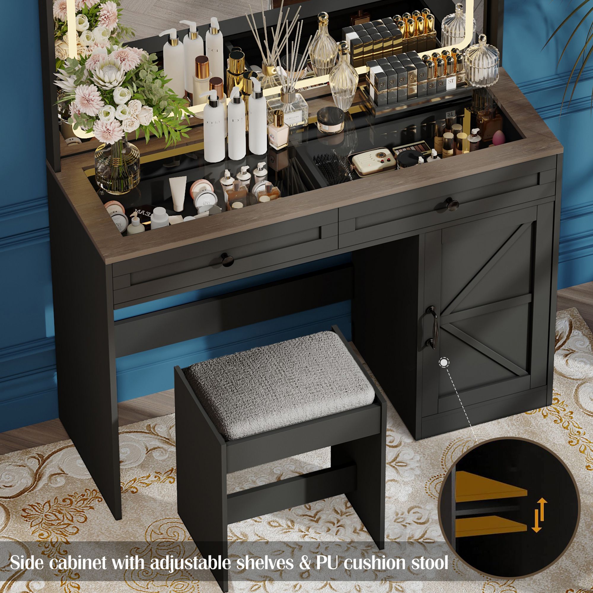 Yiekholo LL-1877AAB Bedroom-Vanities - View #6