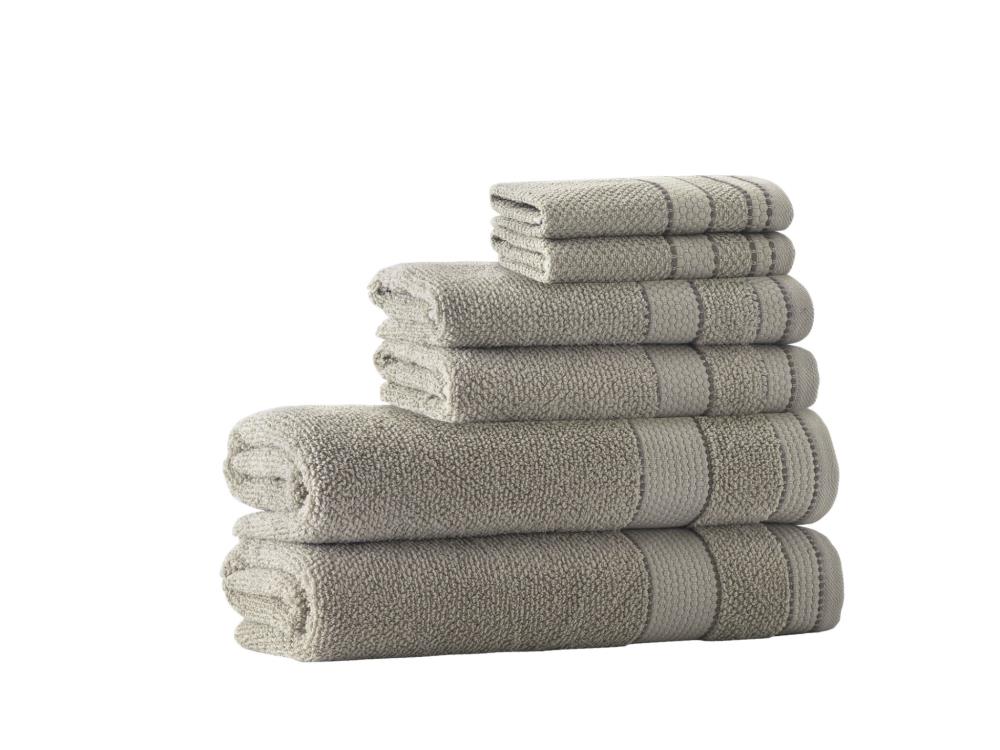 Enchante Home 4-Piece White Turkish Cotton Bath Towel Set (Vague) in the Bathroom  Towels department at