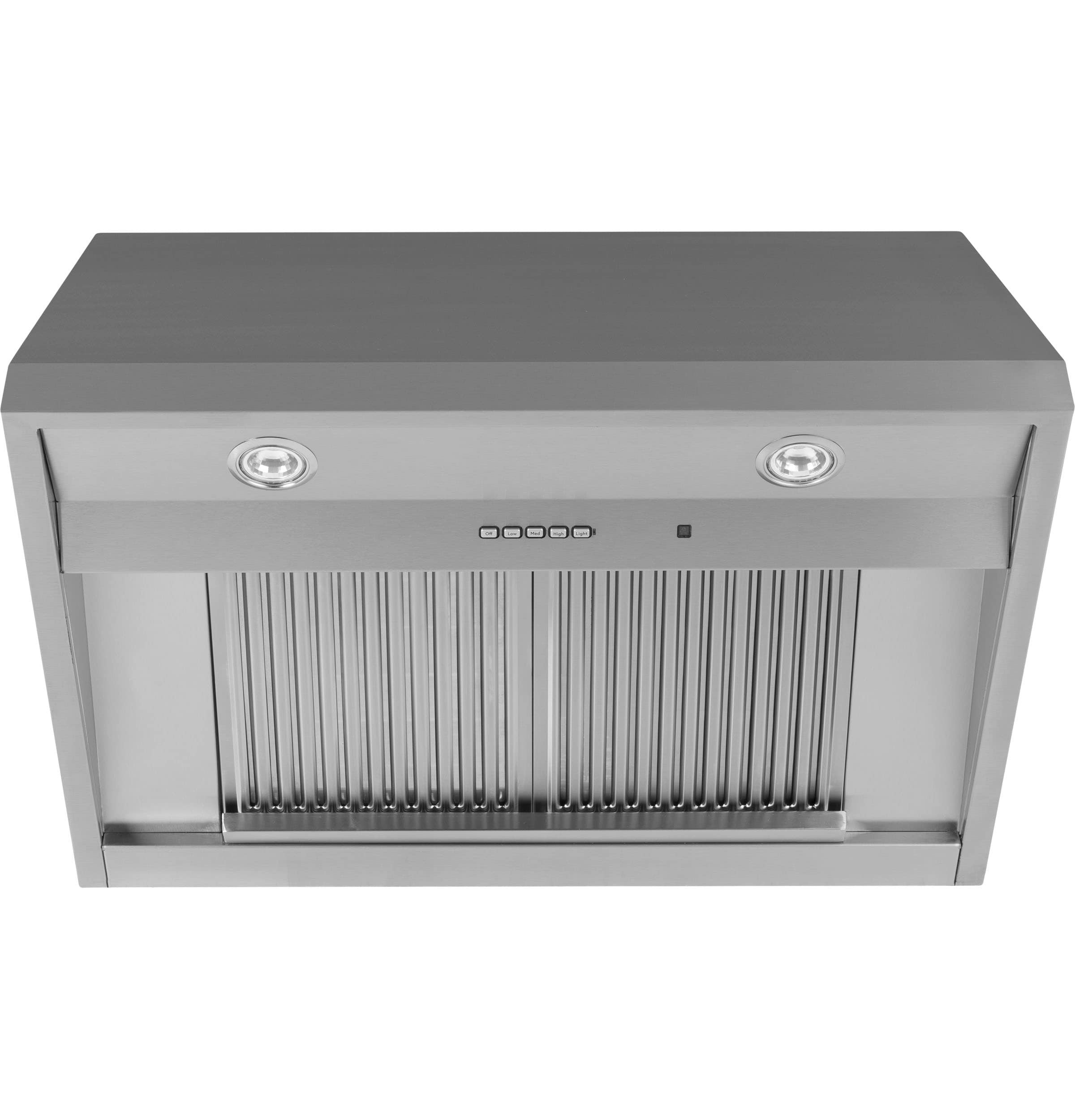 GE Profile 30in 590CFM Convertible Stainless Steel Smart WallMounted Range Hood in the Wall