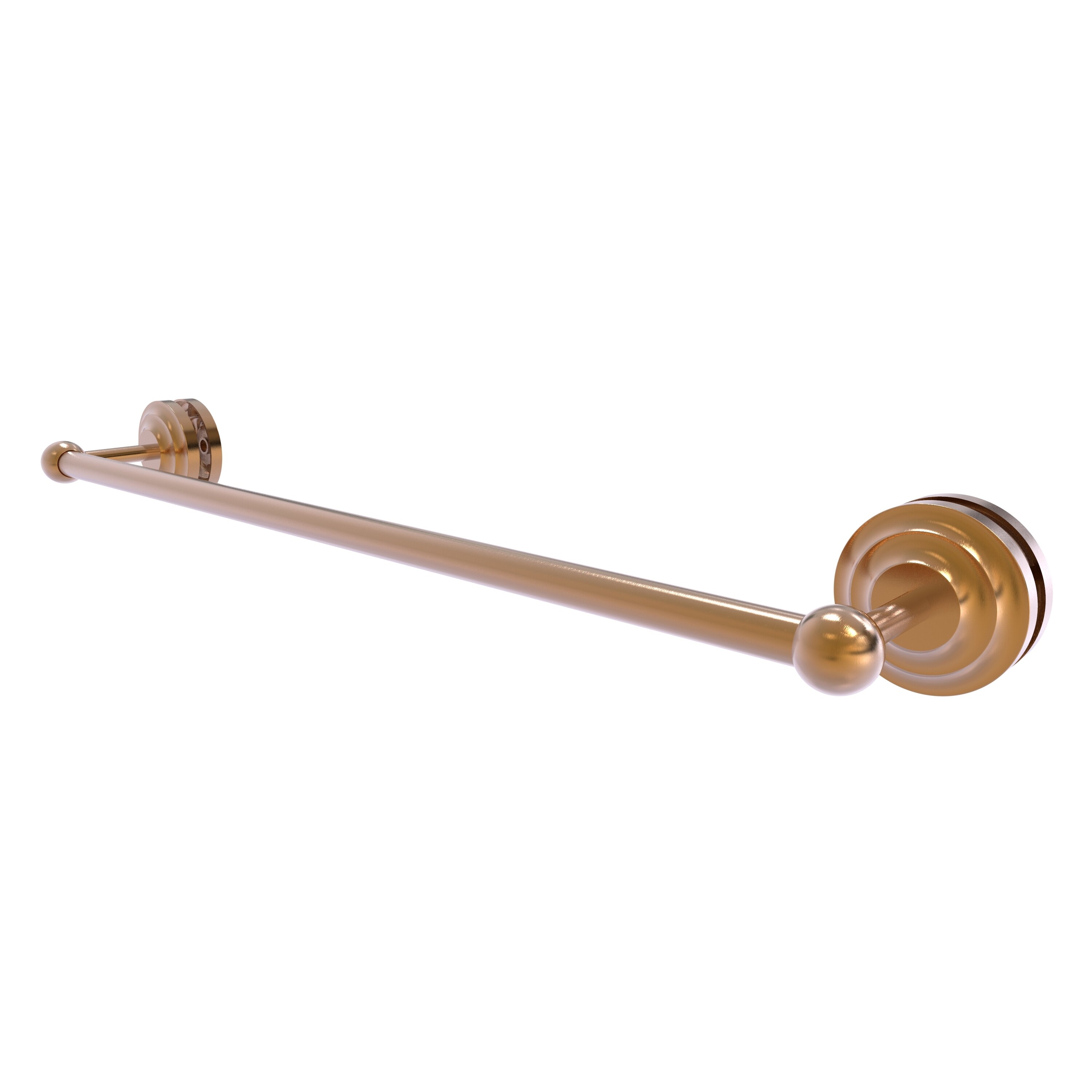Allied Brass QN-41-SM-24-BBR Que New 24-in Brushed Bronze Wall mount Single Towel Bar