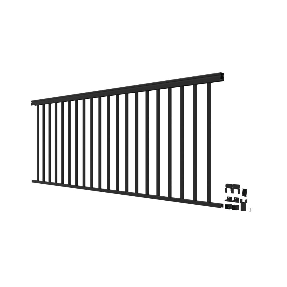 Freedom VersaRail Classic 8-ft x 1.7-in x 3-ft Matte Black Aluminum ...