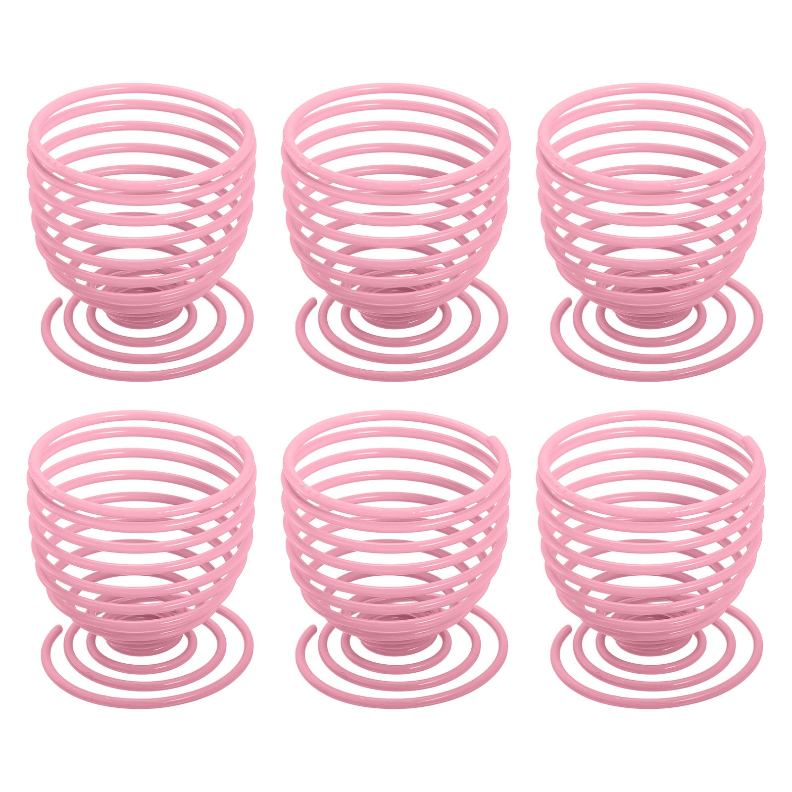 Unique Bargains 6pcs Air Plant Holder Makeup Sponge Drying Holder Rack Tabletop Air Fern Display Stand Makeup Beauty Egg Dry Stand for Dressing Table Home Decoration Pink 55x55x55mm