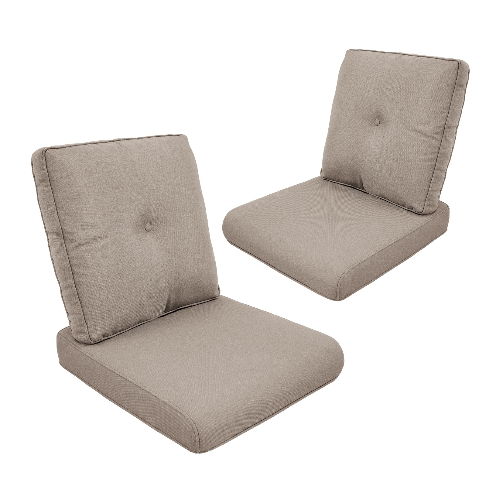 Pocassy PJZBD06-2AA 24-in x 22-in 4 -Piece Beige Patio chair cushion