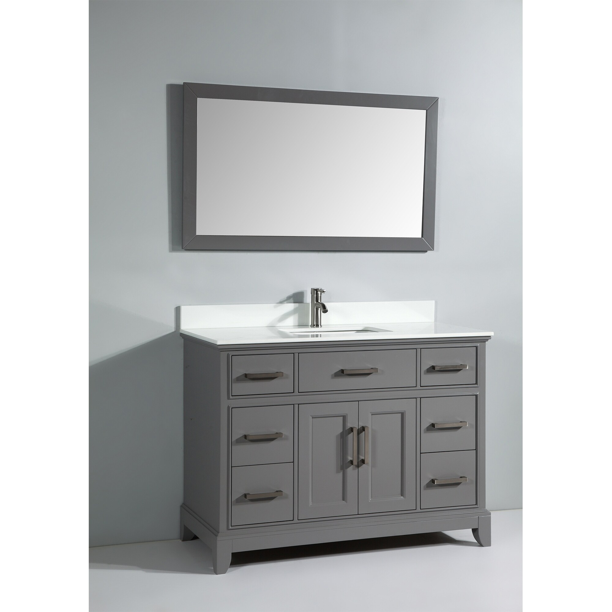 Vanity Art Genoa 60-in Silver Grey Undermount Single Sink Bathroom ...