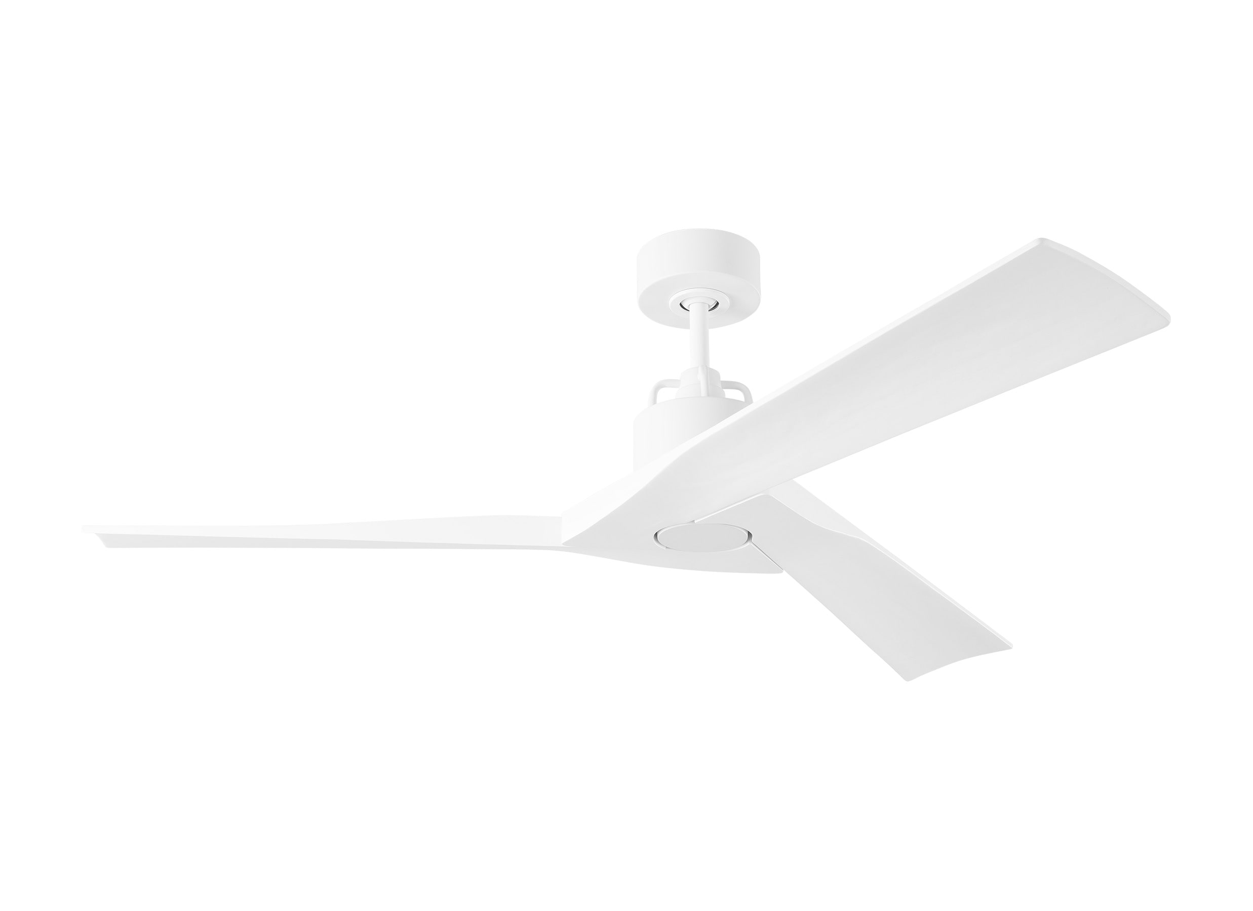 Generation Lighting 3ALMSM52RZW Alma Smart 52-in Smart Matte White with Matte White Blades Ceiling Fan Light Kit Compatible - Remote Included ( 3 -Blade )