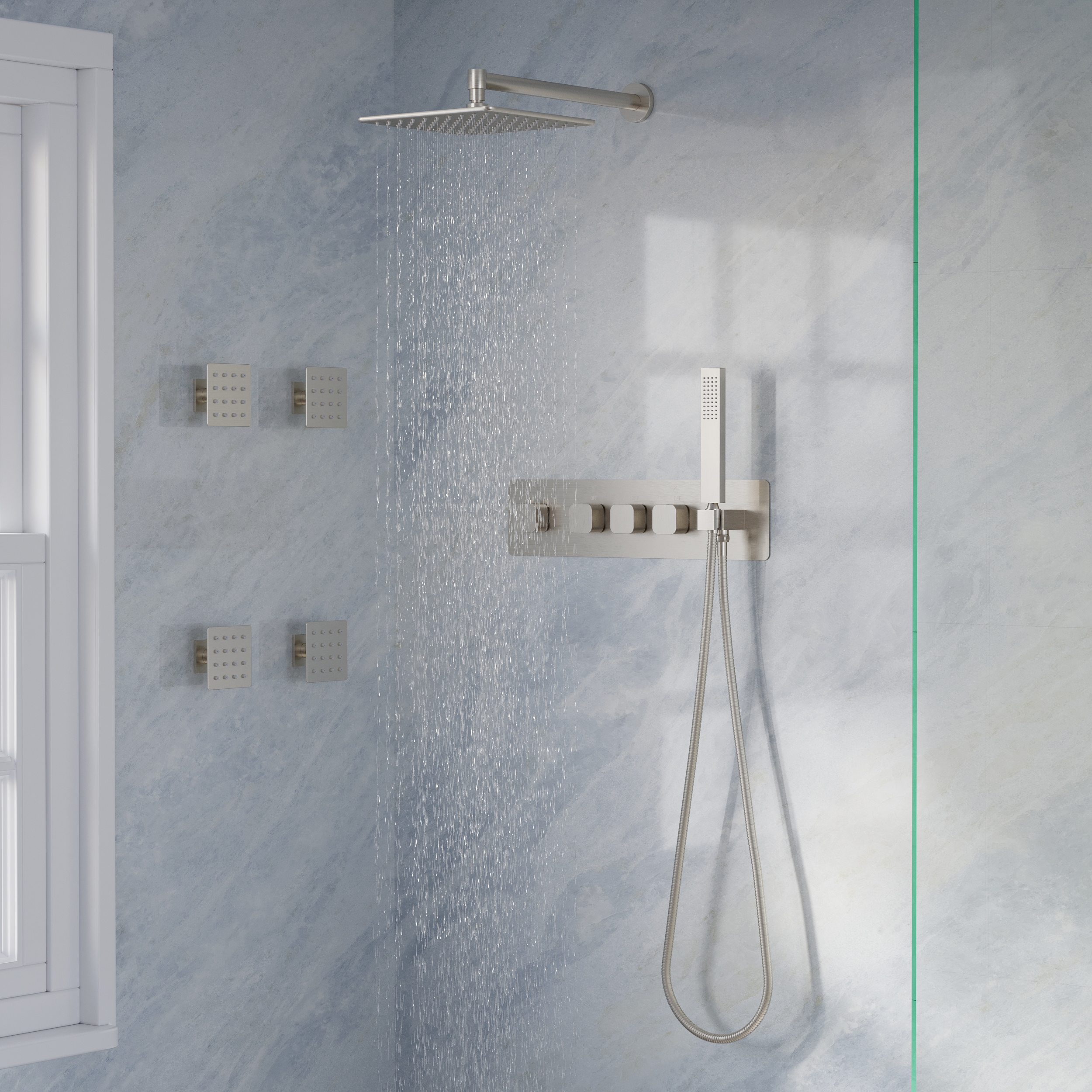 WELLFOR WF-S3565BN Showerhead-Bar-Panels - View #4