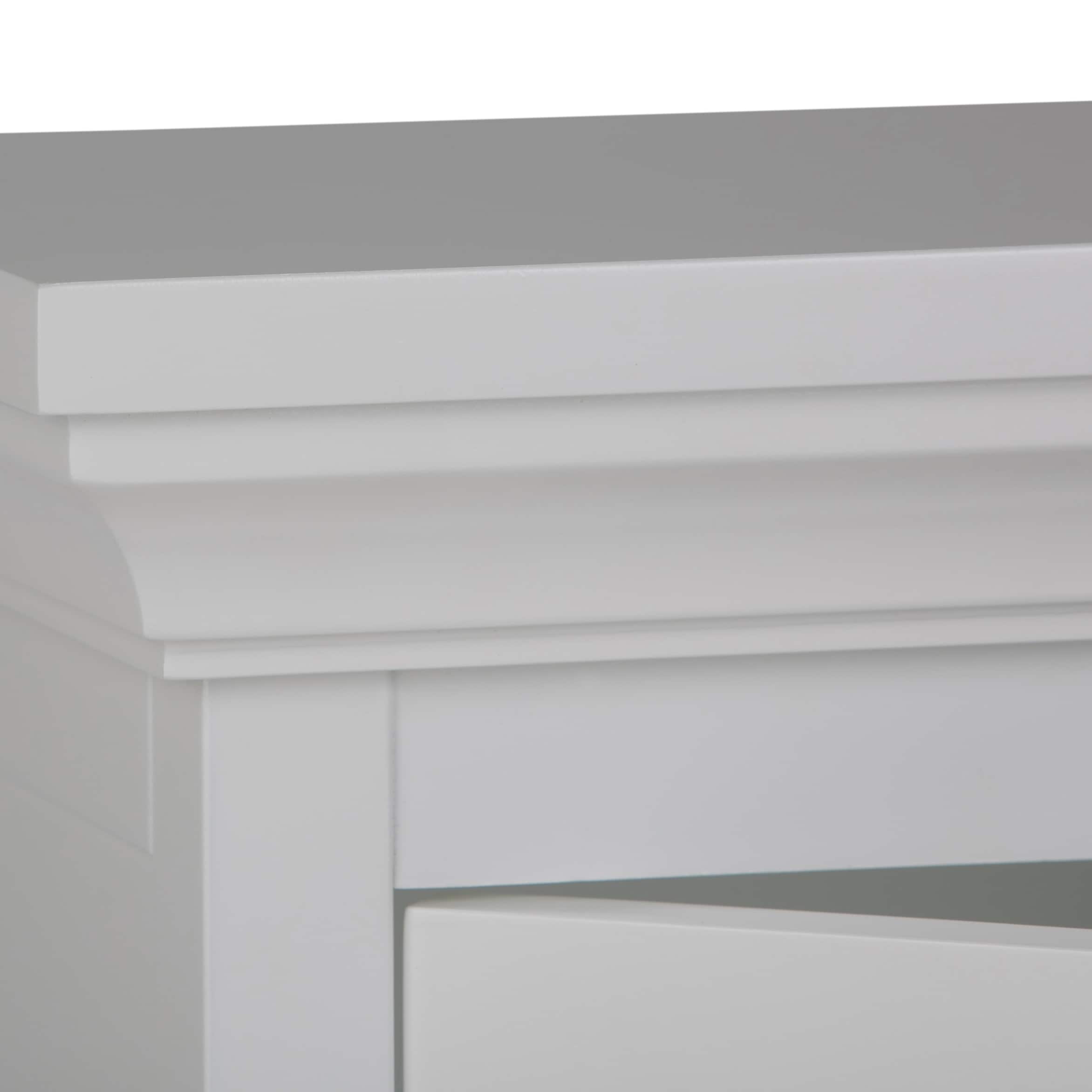 Pure White Rubberwood Single Door Wall Cabinet