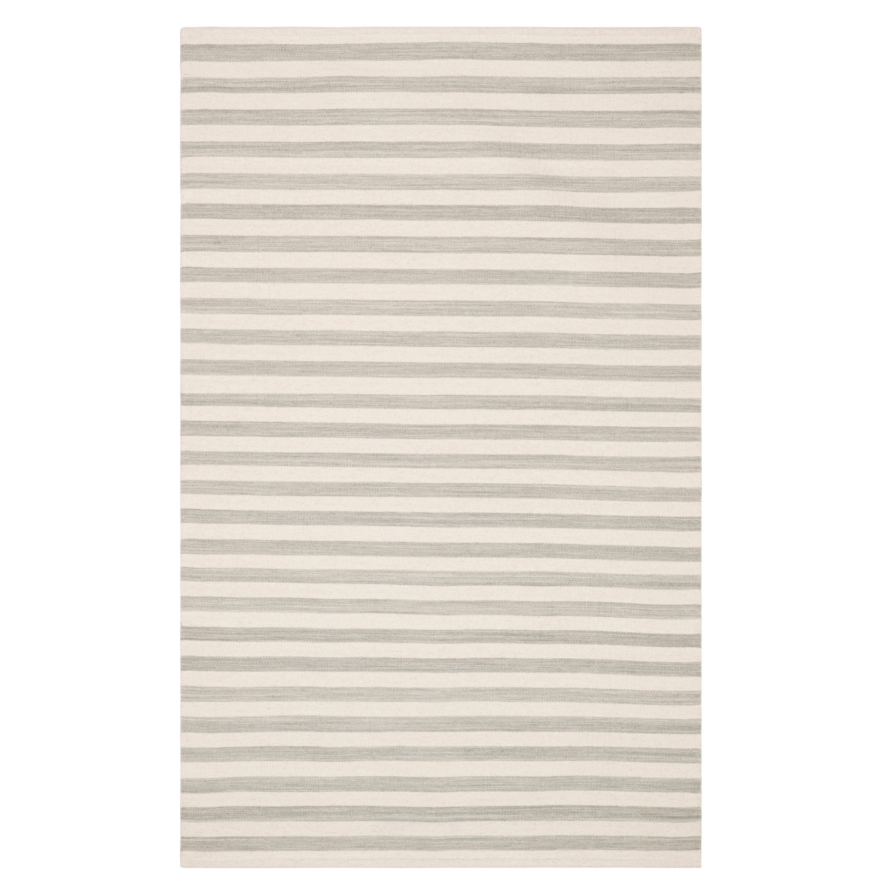 Home Conservatory CON15-258 Wool Grey/Ivory Rectangular Indoor Stripe Coastal Area rug