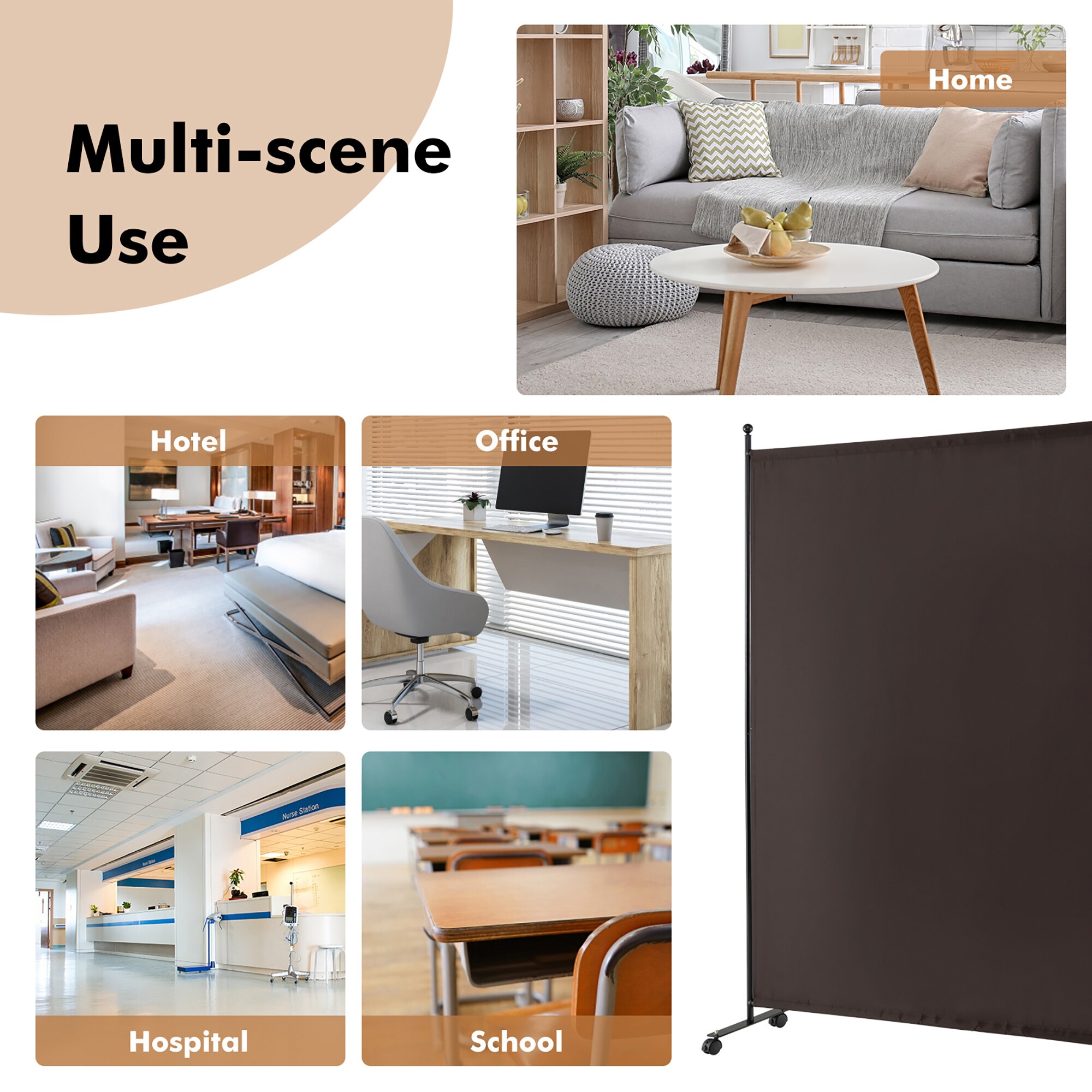 Goplus LWS00318 Indoor-Privacy-Screens - View #6