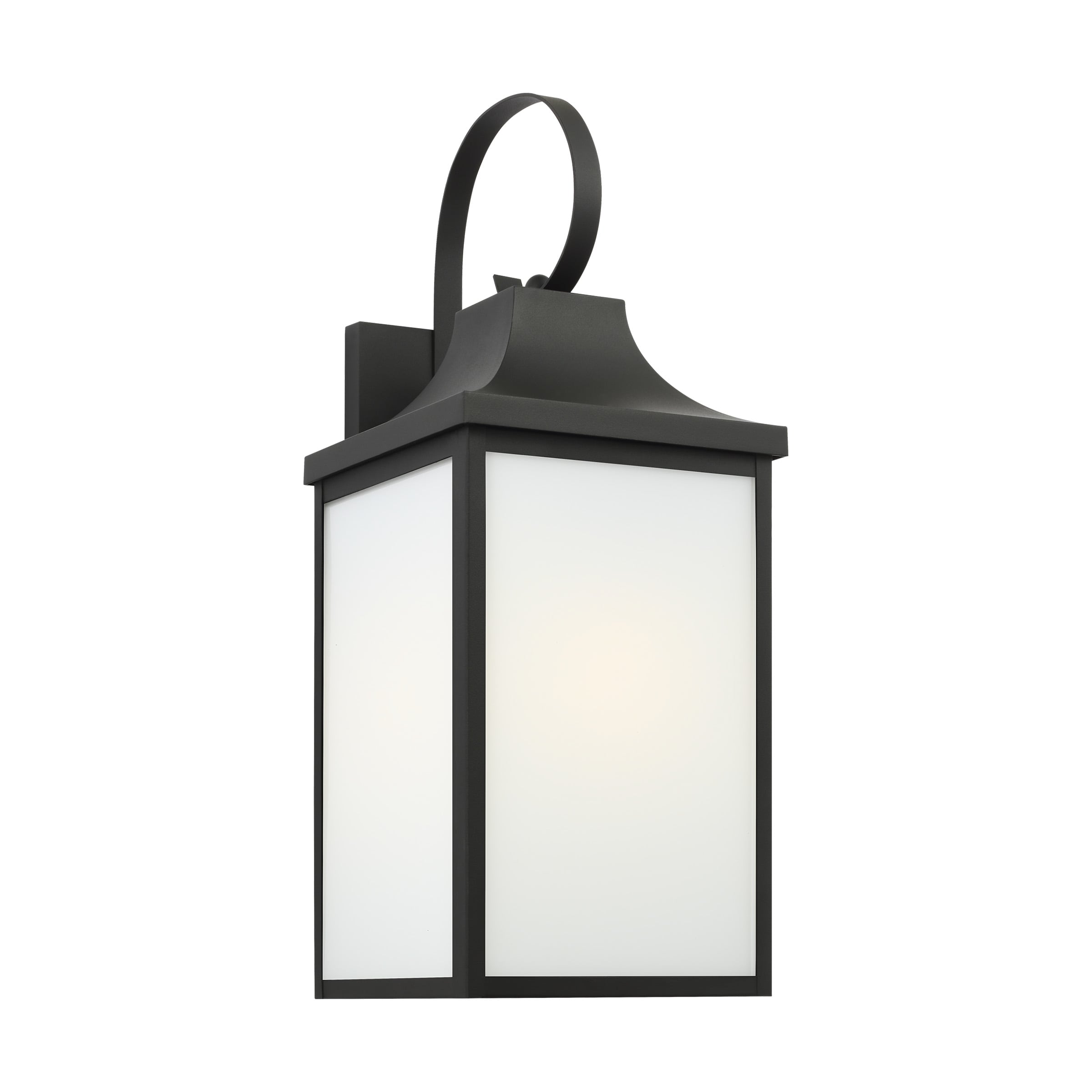 Generation Lighting GLO1031TXB Say brook 1 -Light 21.875-in H Black Hardwired Outdoor Wall Light
