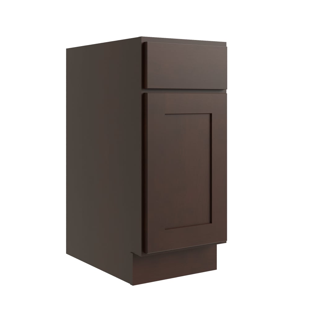 RELIABILT L11-B18R Parkstone 18-in W x 34.5-in H x 24-in D Espresso Base Fully assembled Plywood Cabinet (Flat Panel Shaker)