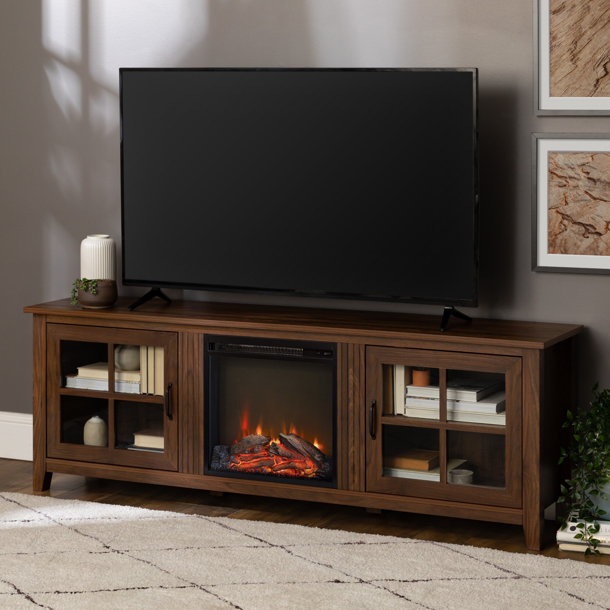 Walker Edison LW70FPSCDW Electric-Fireplaces - View #4
