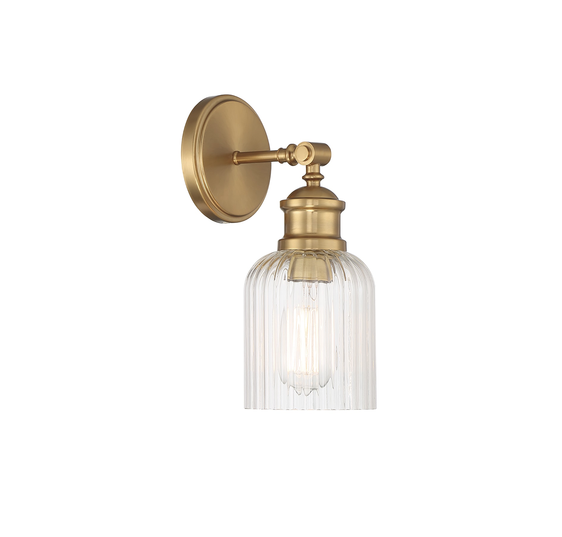 Meridian Lite Trends M90083NB Meridian 5-in W 1 -Light Brushed Brass Vintage Wall Sconce
