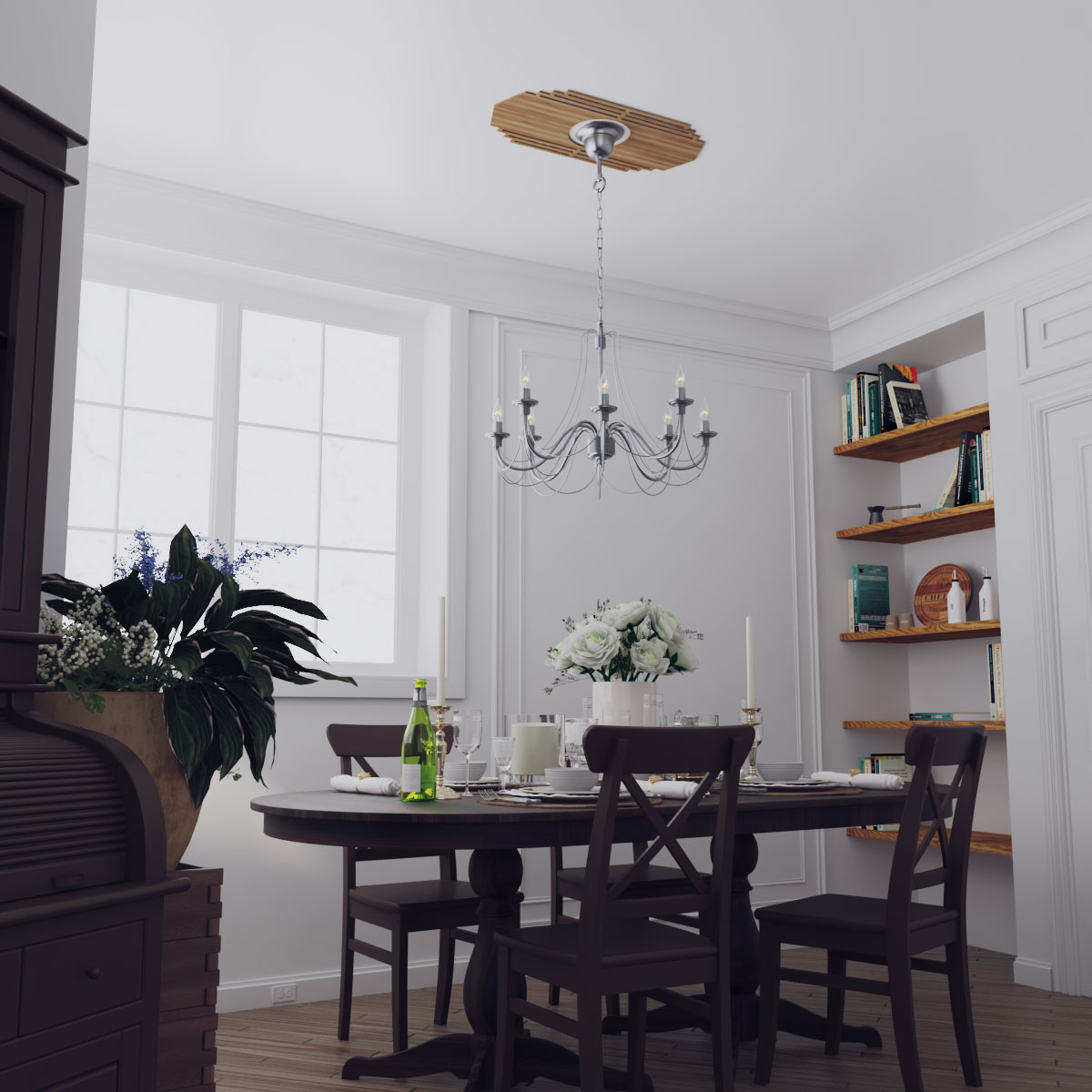 Ekena Millwork CMWP18X09X0250CSWA Ceiling-Medallions - View #11