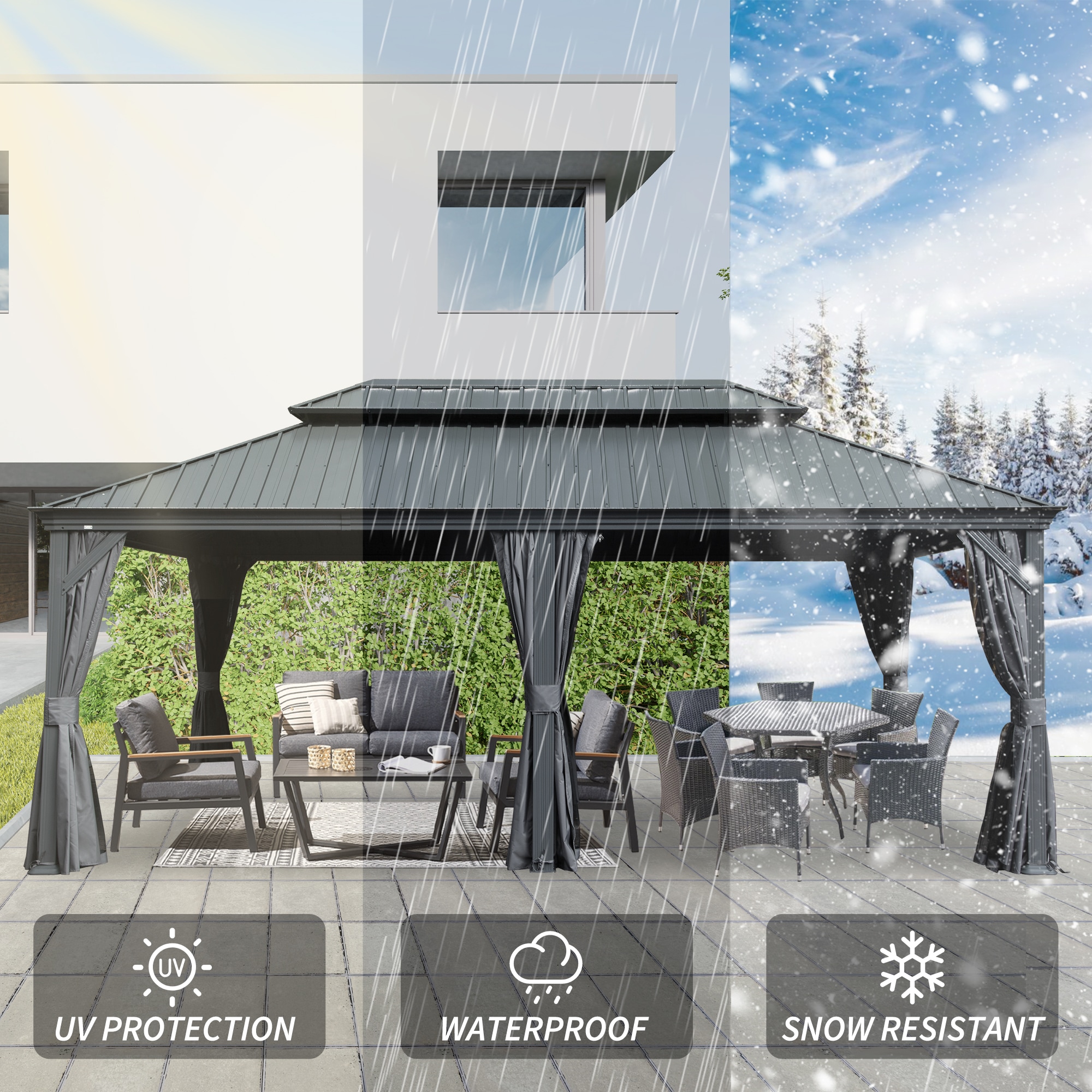 ToolCat LS2-44-HW Wood-Resin-Gazebos - View #6