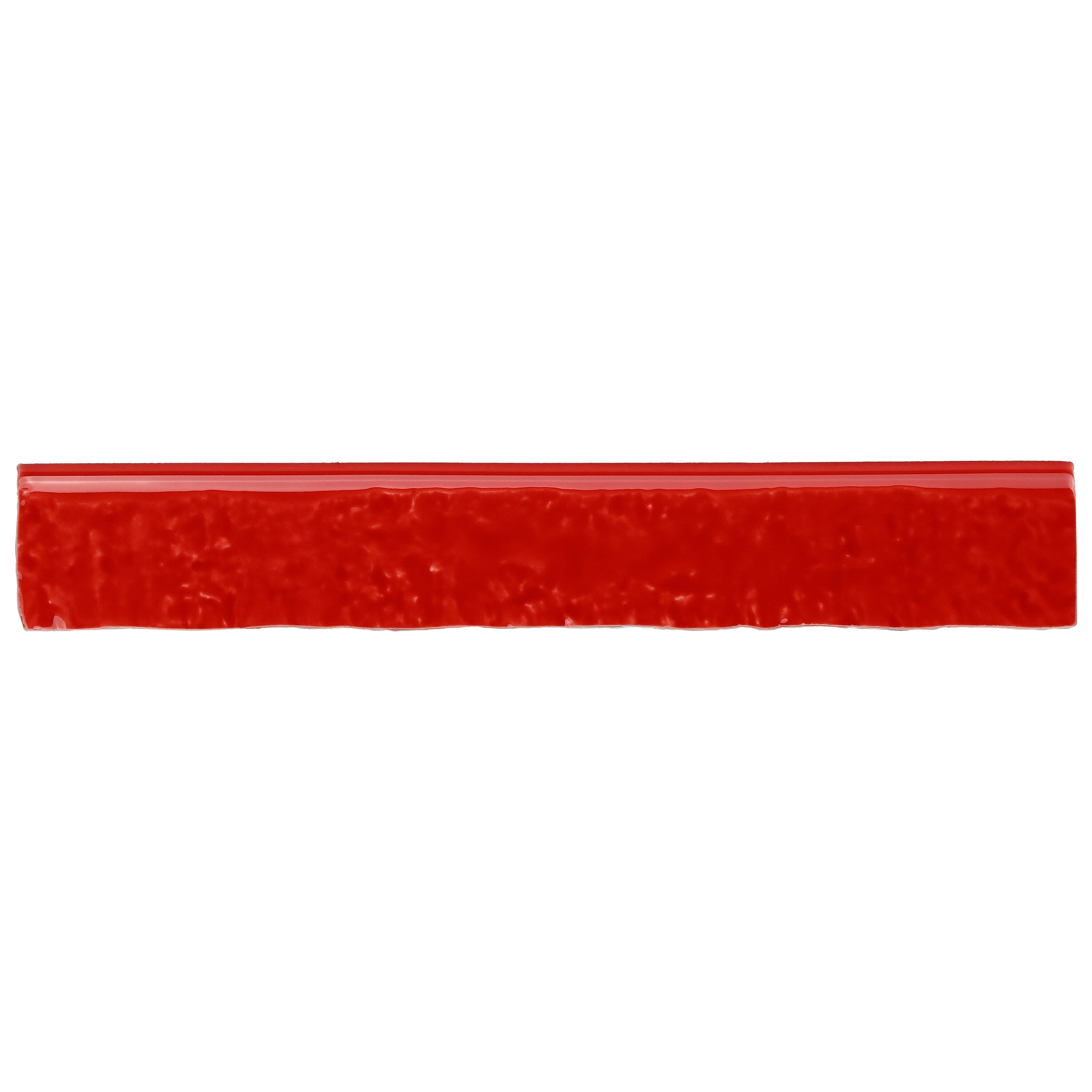 Artmore Tile EXT3RD108468 Maven Crimson Red 1-1/2-in x 8-in Glossy Ceramic Bullnose Tile ( 0.09-sq ft / Piece )
