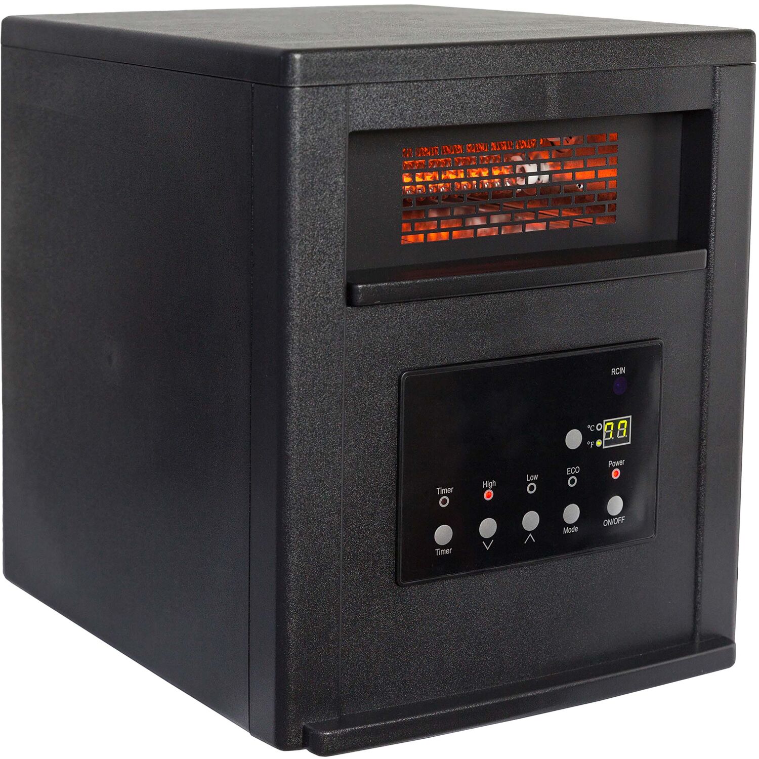 Lifesmart 16.22-in W Black Free Standing Infrared Quartz Corner or Flat ...