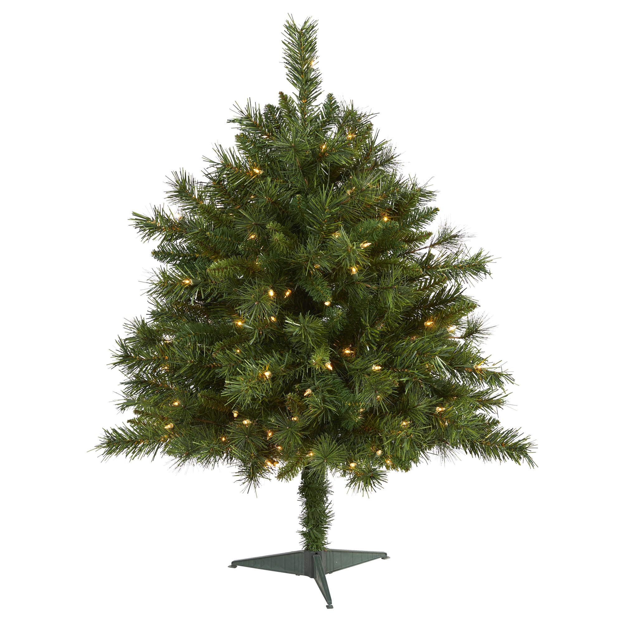 Nearly Natural T1927 3-Feet Pine Pre-lit Artificial Christmas Tree with White Incandescent Lights