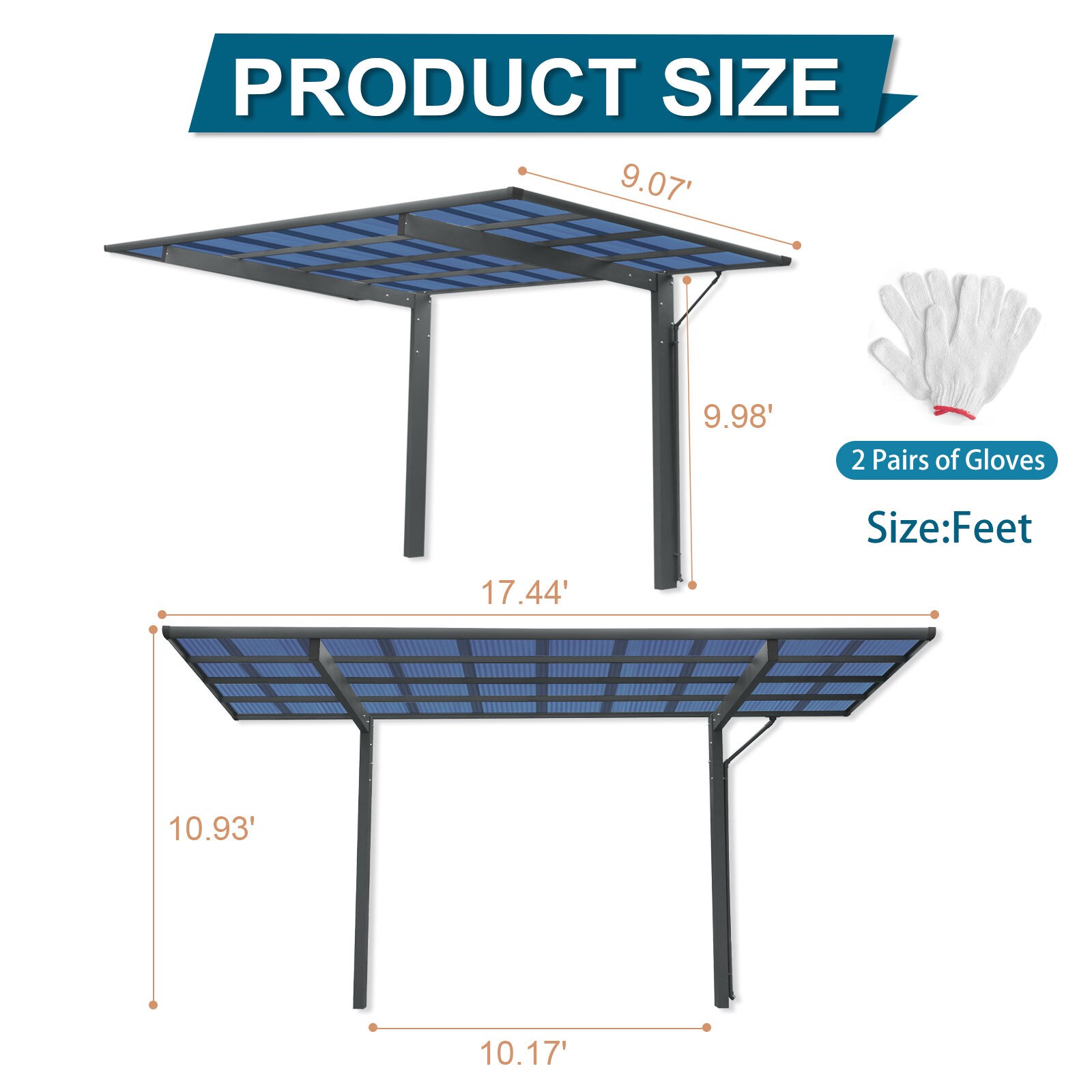 Wooakway FXLS0607-604A89 Carport-Covers - View #5