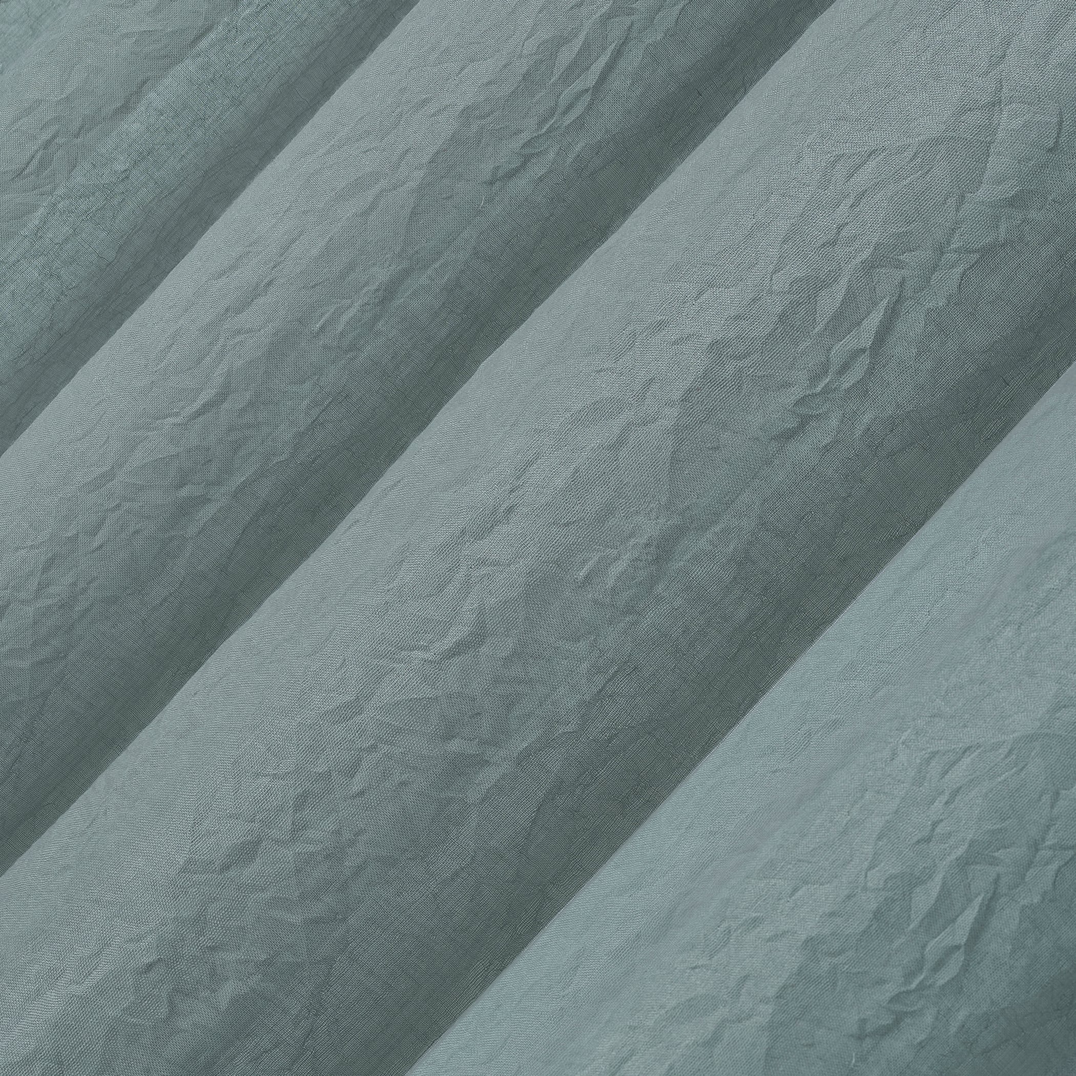 Harbor Blue 95" Sheer Polyester Rod Pocket Curtain Panel